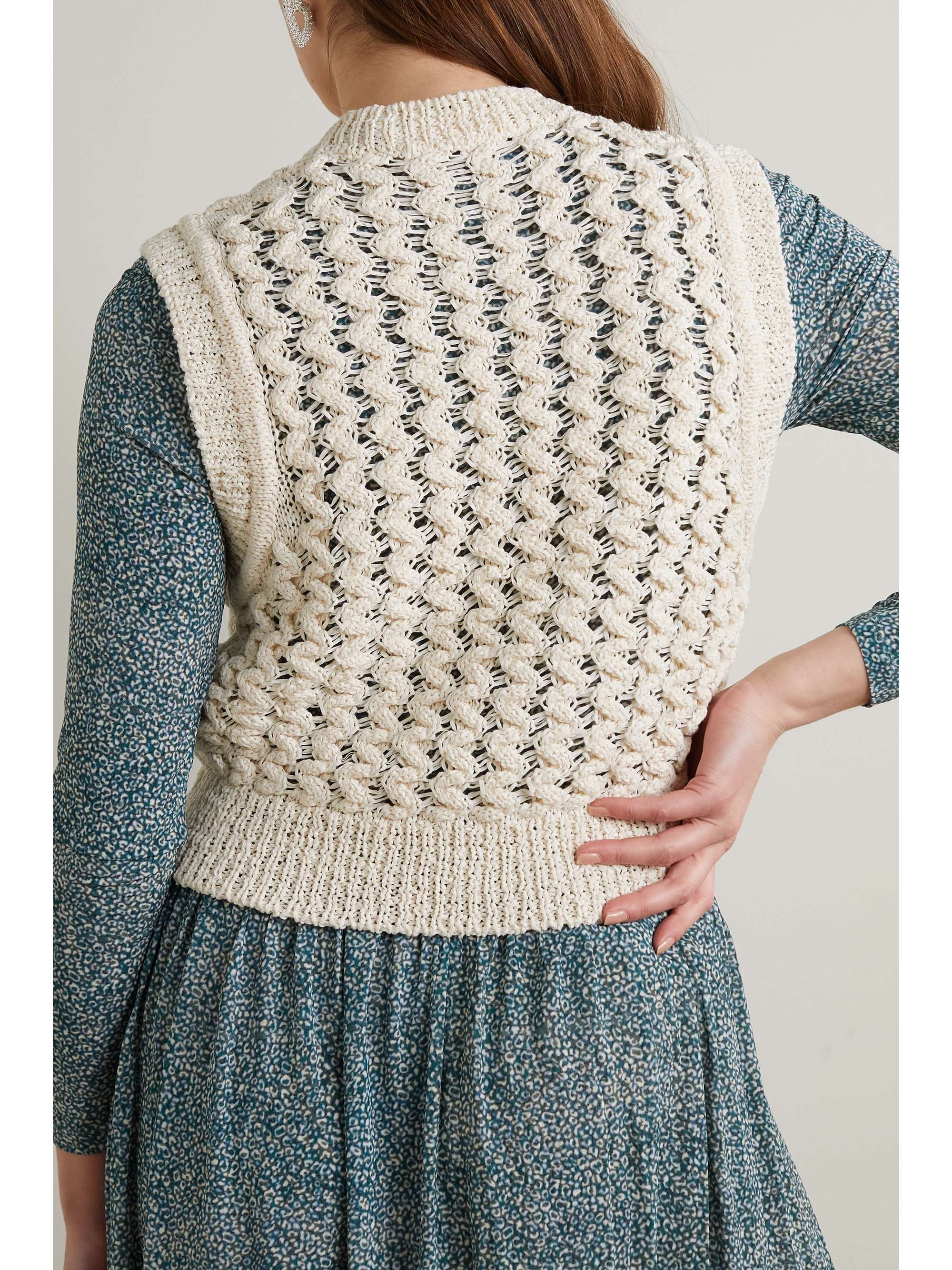 ISABEL MARANT Faye crocheted cotton-blend vest
