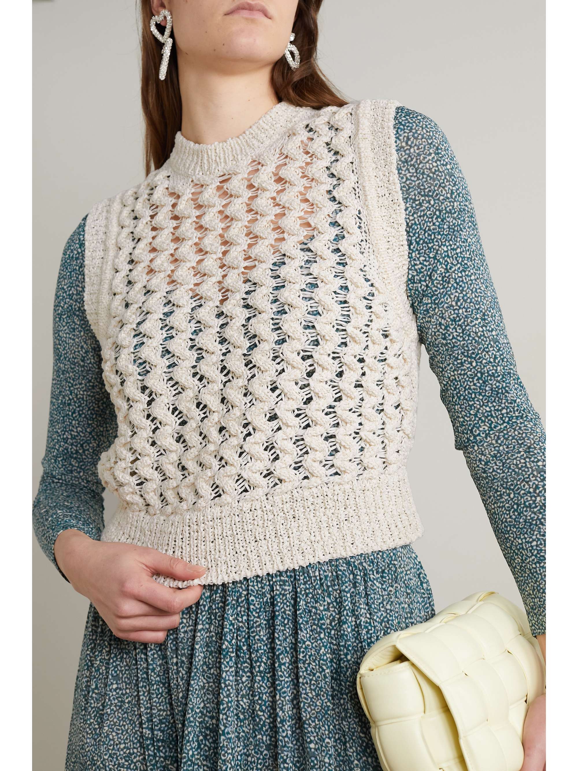 ISABEL MARANT Faye crocheted cotton-blend vest