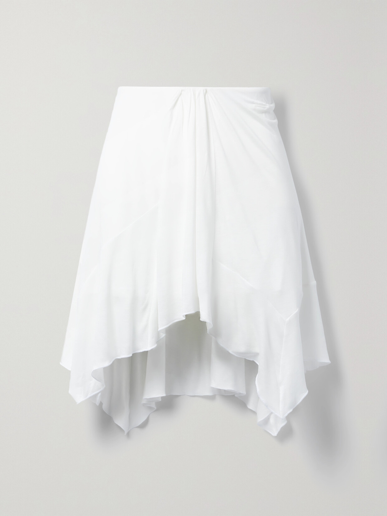 Isabel Marant - Asymmetric Gathered Jersey Skirt - White