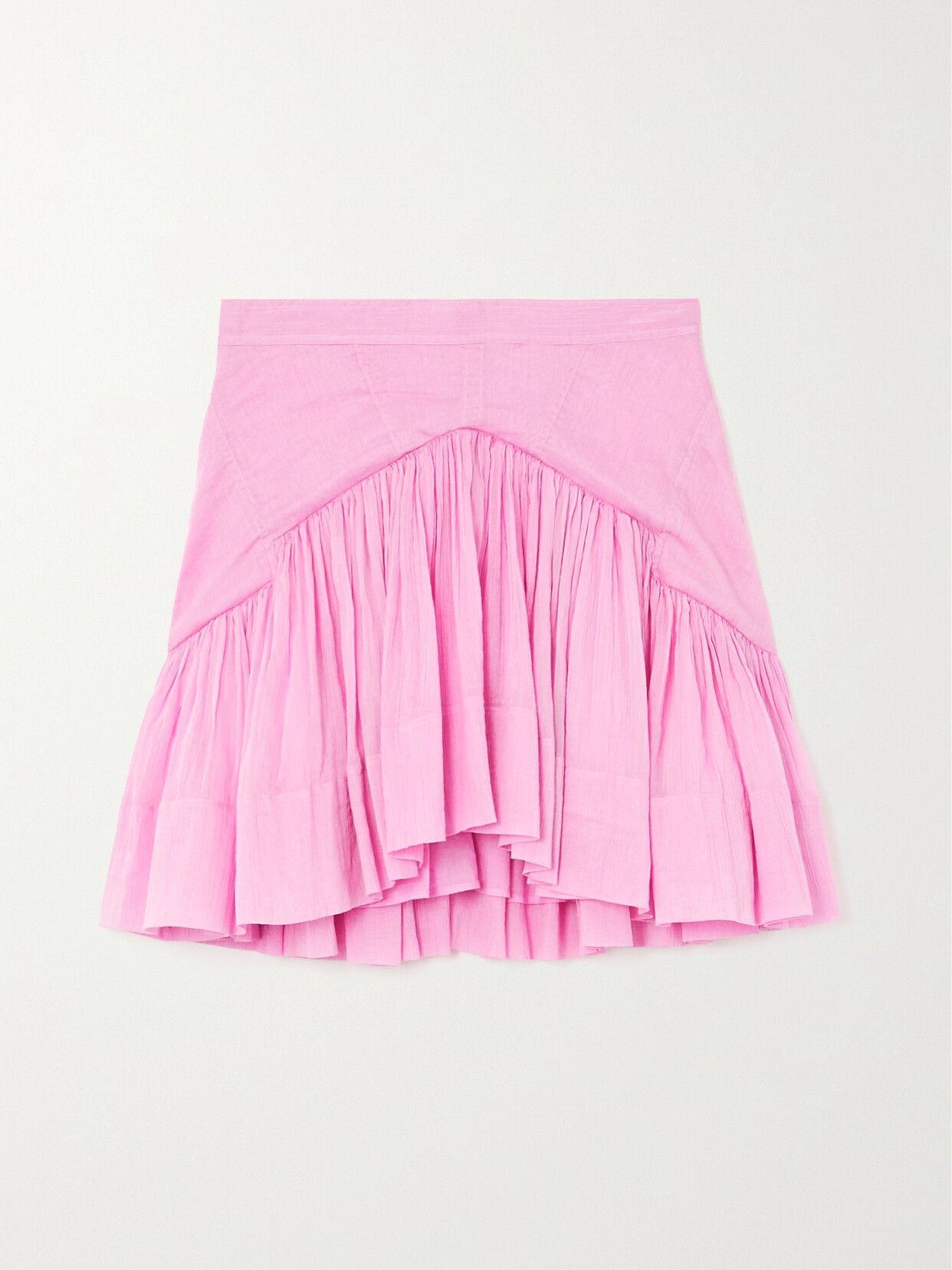 Isabel Marant - Kadavu Cotton And Silk-blend Crepon Mini Skirt - Pink