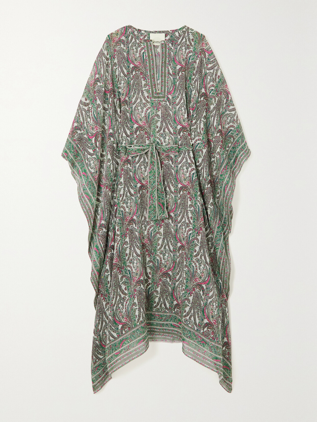 Isabel Marant - Bagadhi Belted Paisley-print Cotton And Silk-blend Crepon Coverup - Ecru