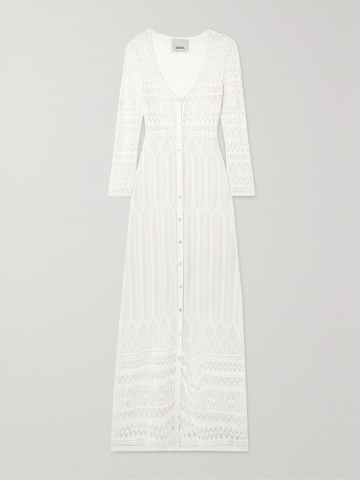 Isabel Marant - Atedy Pointelle-knit Cotton-blend Maxi Dress - White