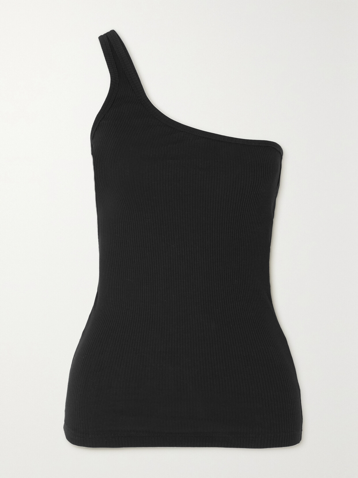 Isabel Marant - Tresia One-shoulder Ribbed Cotton-jersey Tank - Black