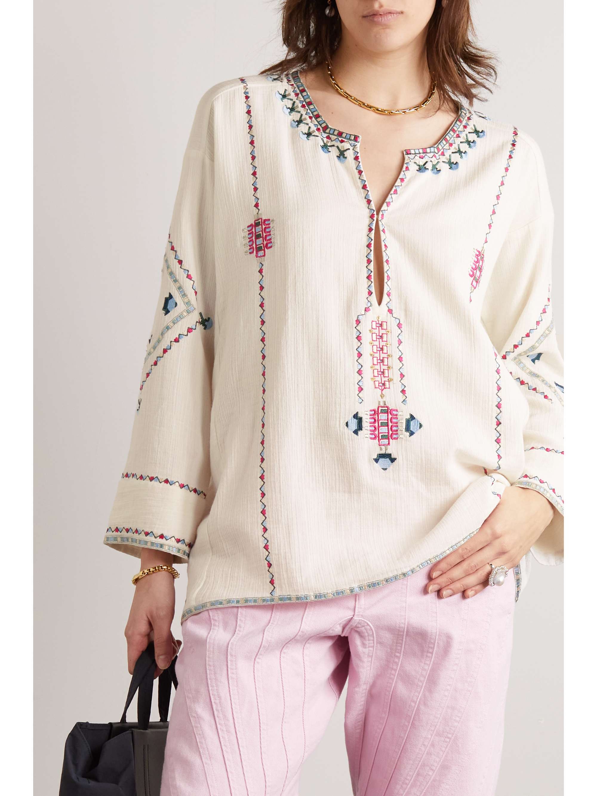 ISABEL MARANT Clarisa embroidered cotton top