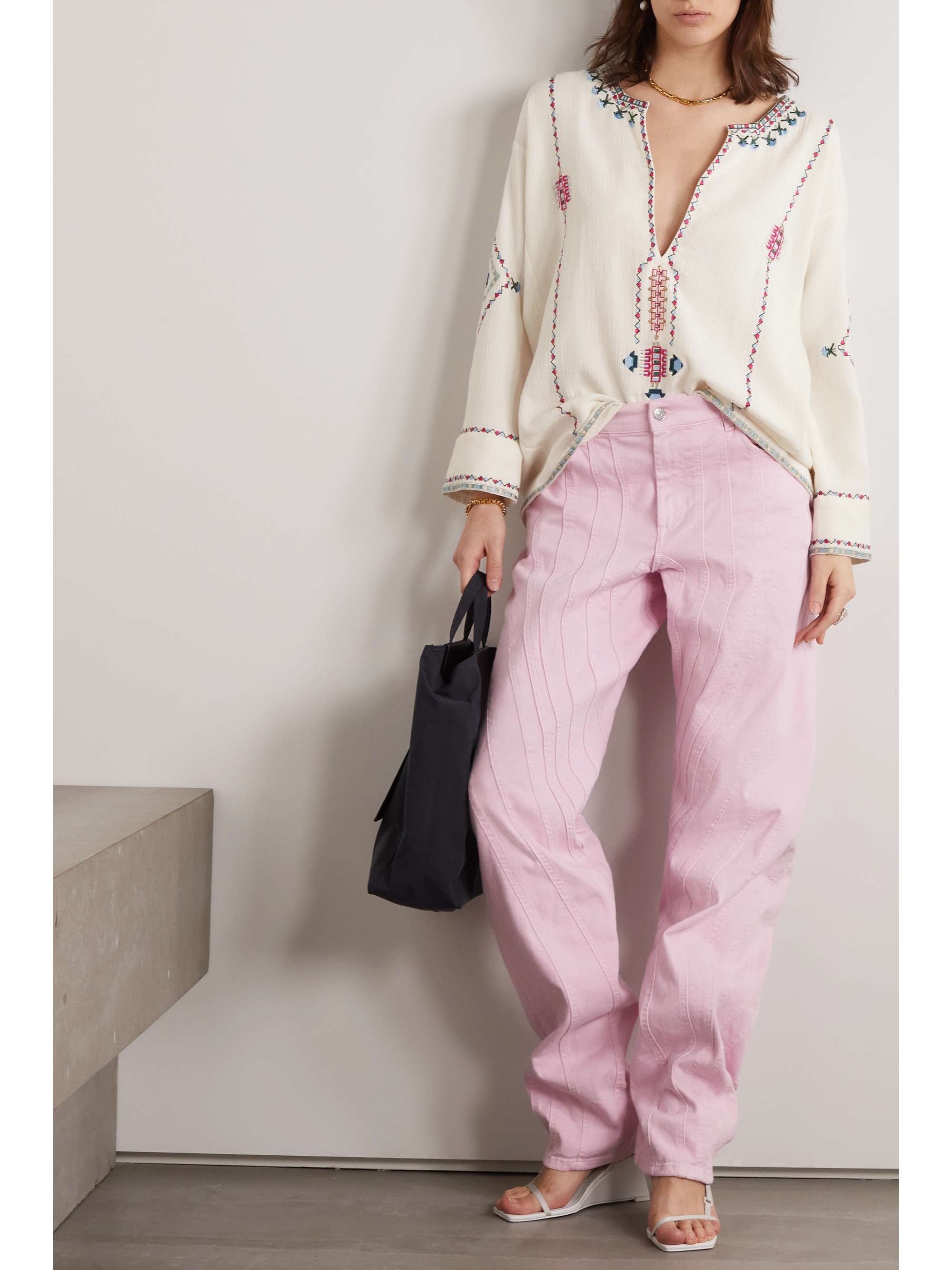 ISABEL MARANT Clarisa embroidered cotton top