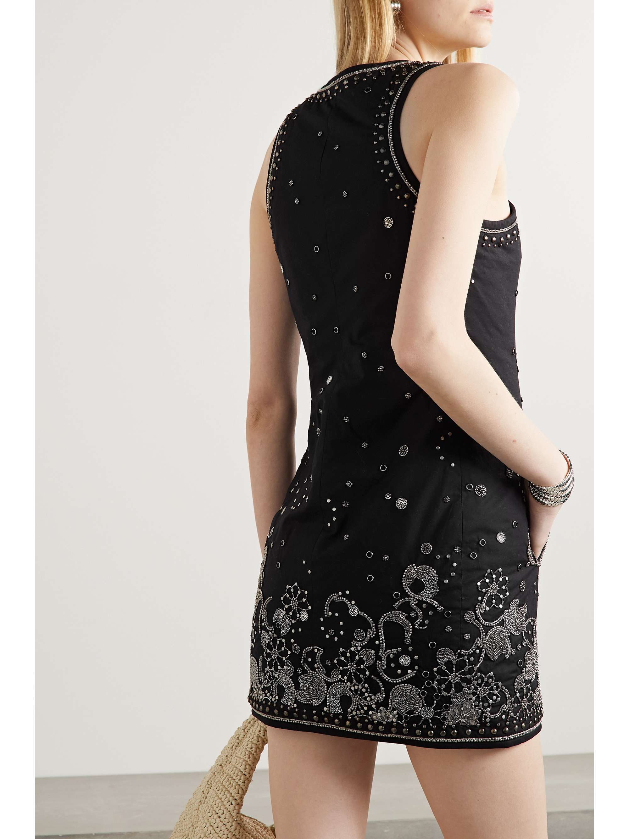 ISABEL MARANT Belila embellished padded cotton mini dress | NET-A-PORTER