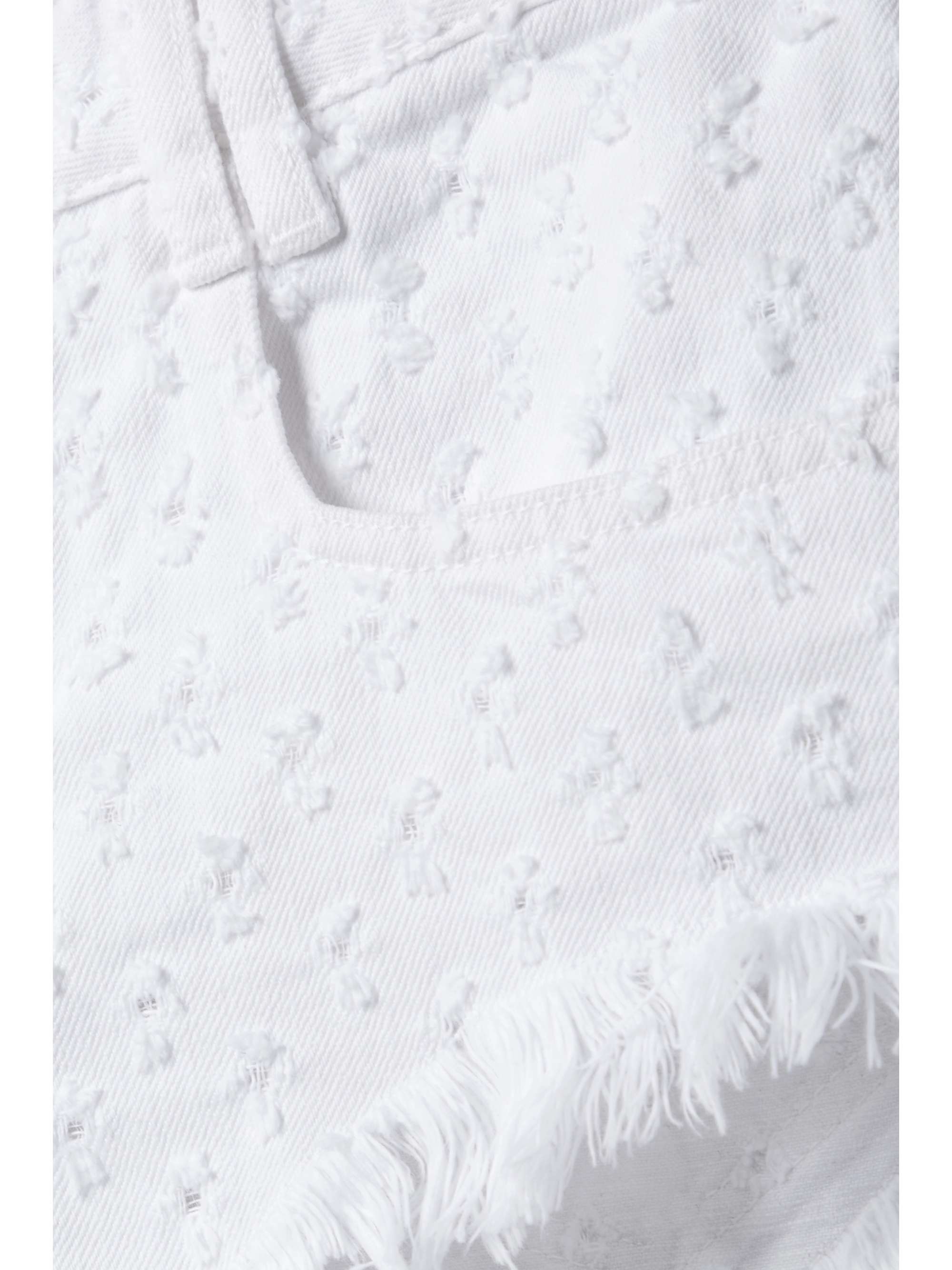 ISABEL MARANT Aneida fringed distressed denim shorts