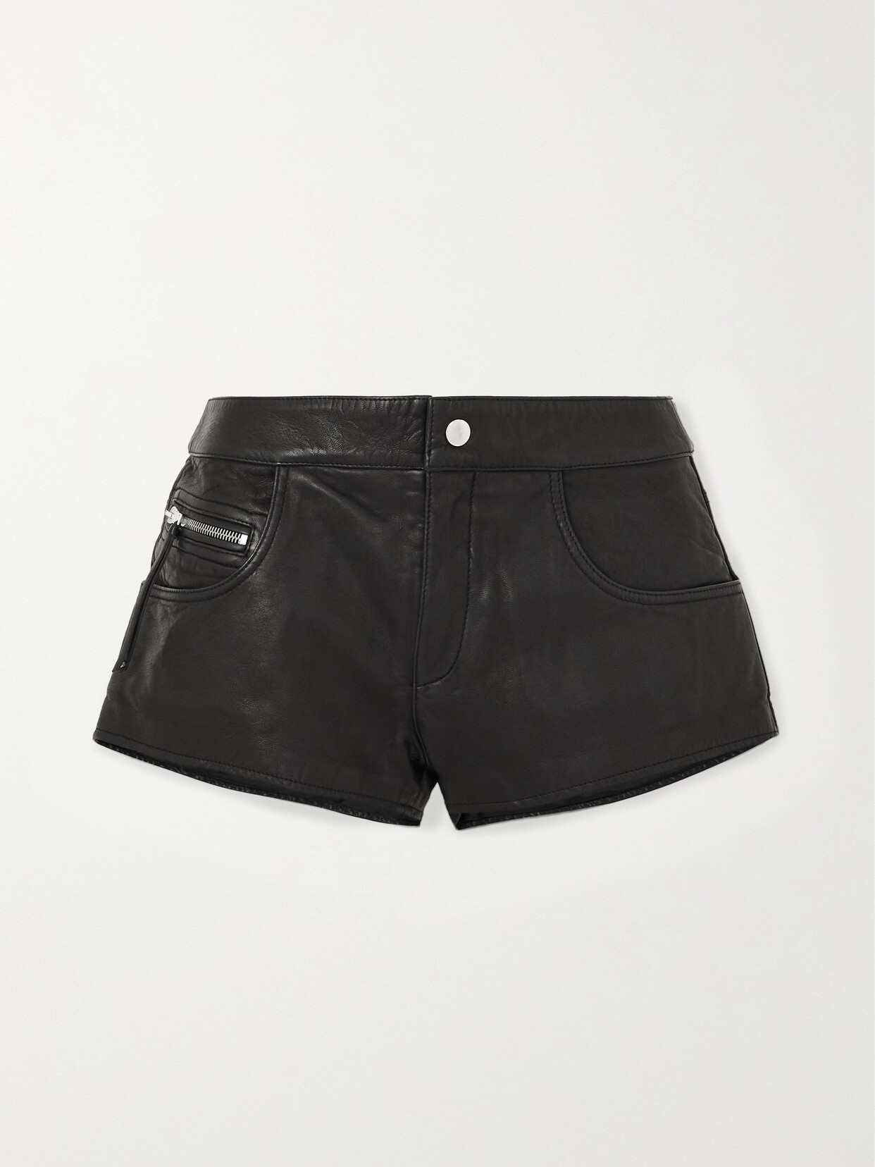 Isabel Marant - Cladia Leather Shorts - Black