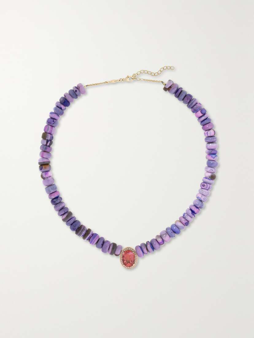 Jacquie Aiche 14-karat Gold Multi-stone Necklace