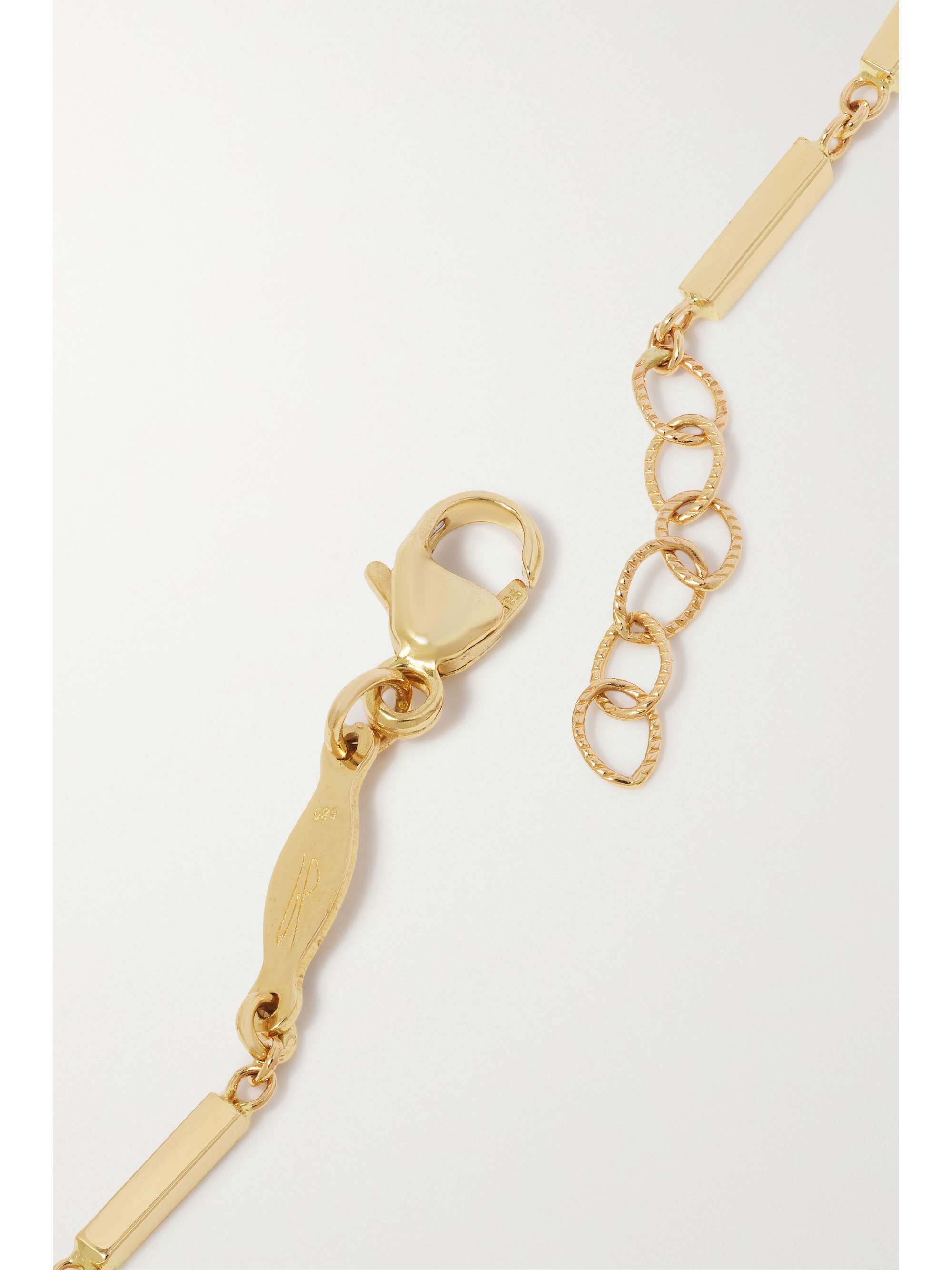 JACQUIE AICHE Eye 14-karat gold, emerald and diamond bracelet