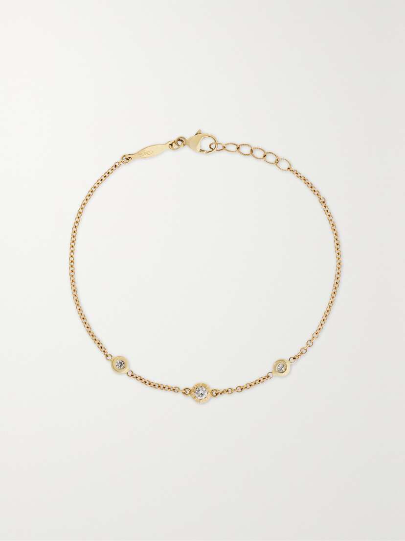 Jacquie Aiche Sophia 14-karat Gold Diamond Bracelet