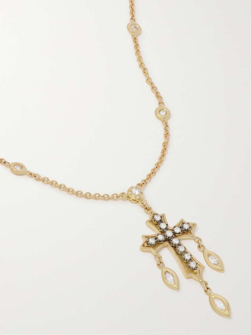 Jacquie Aiche Sophia 14-karat Gold Diamond Necklace