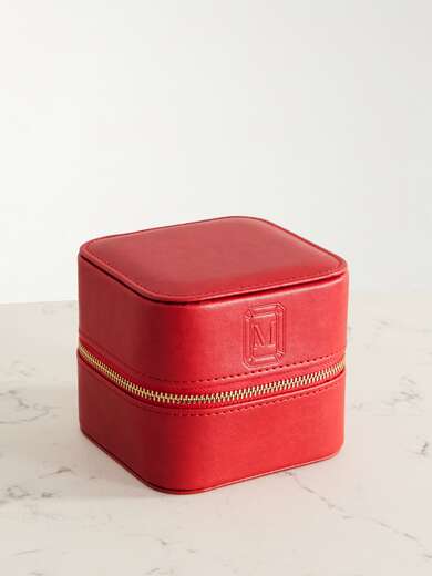 Large Leather Jewelry Box for Women - A Handful of Dust - sg