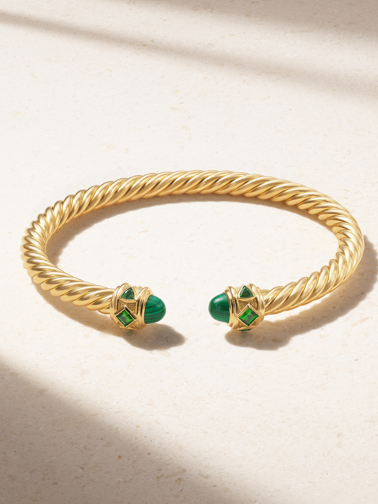 David Yurman Renaissance 18-karat , Malachite And Diopside Cuff