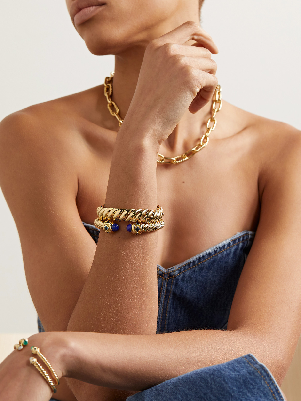 David Yurman Sculpted Cable 18-karat Gold Bracelet In Gold