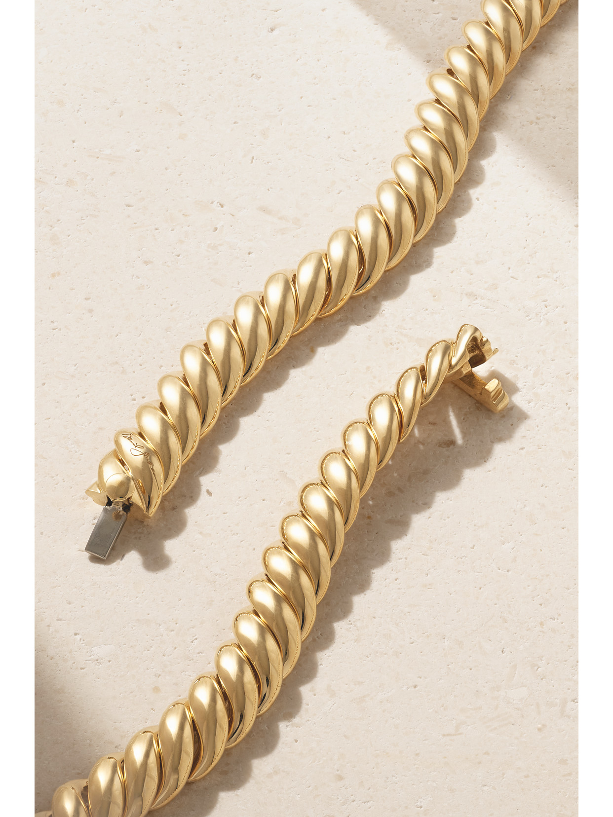 Shop David Yurman Sculpted Cable 18-karat Gold Bracelet