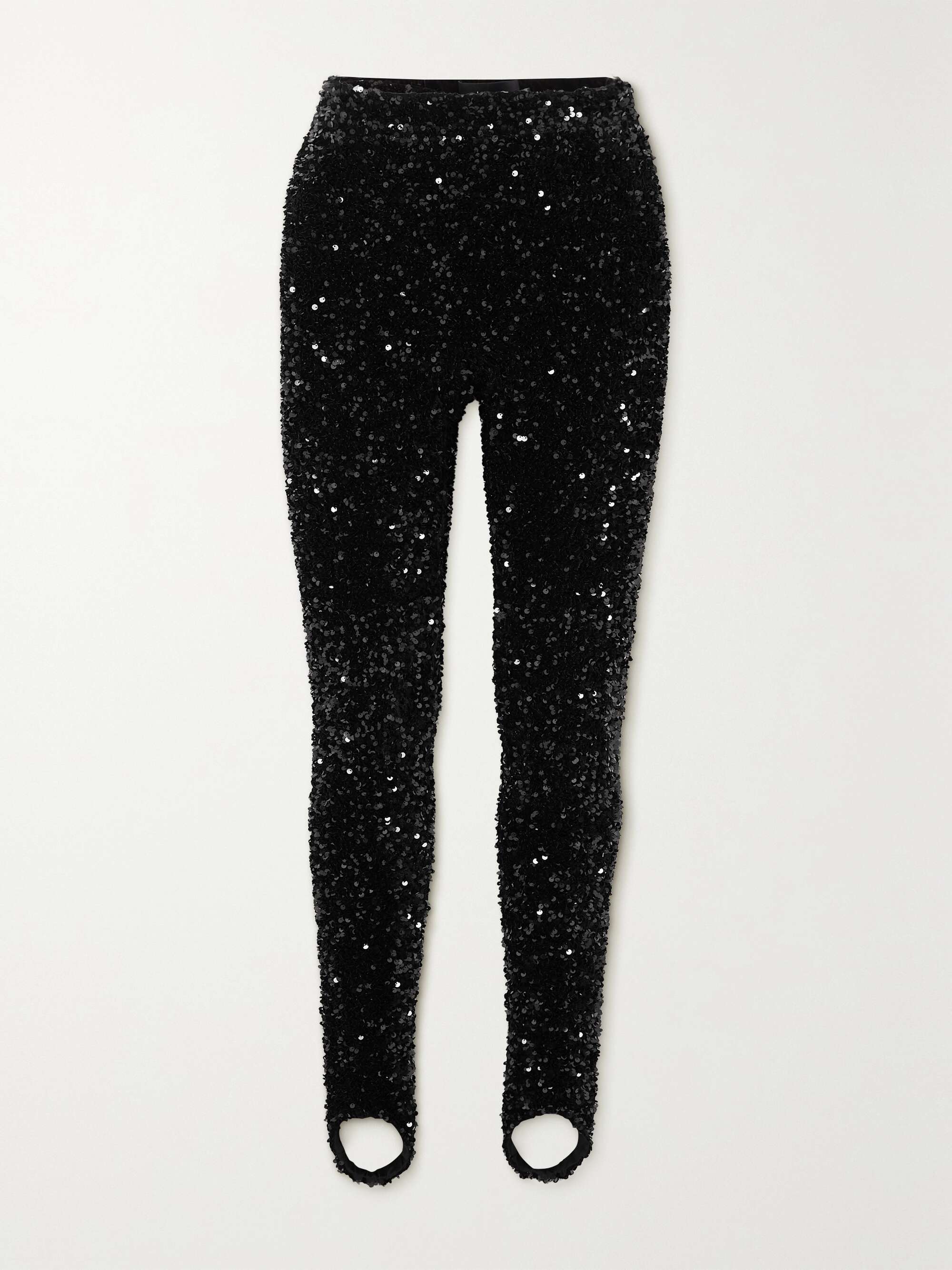 Shimmer Stirrup Leggings With Mesh