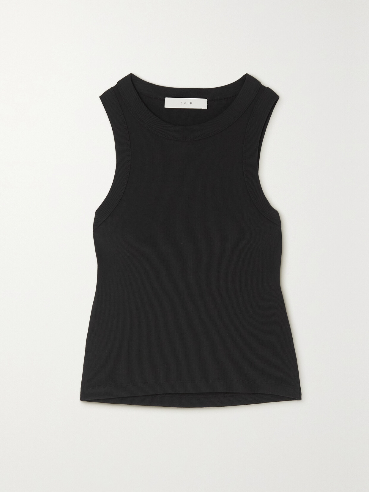 LVIR Cutout Ribbed Stretch-cotton Tank