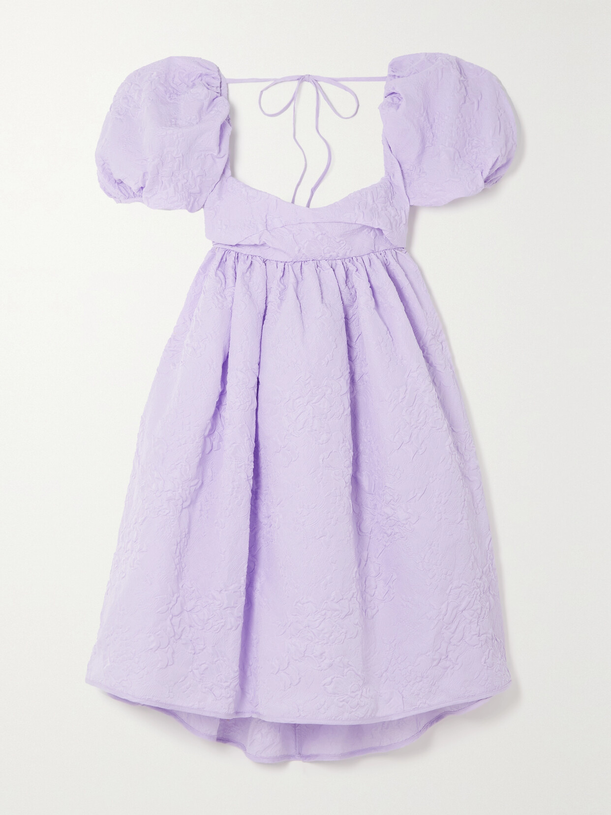 Cecilie Bahnsen Susanna Open-back Matelassé Mini Dress - Purple