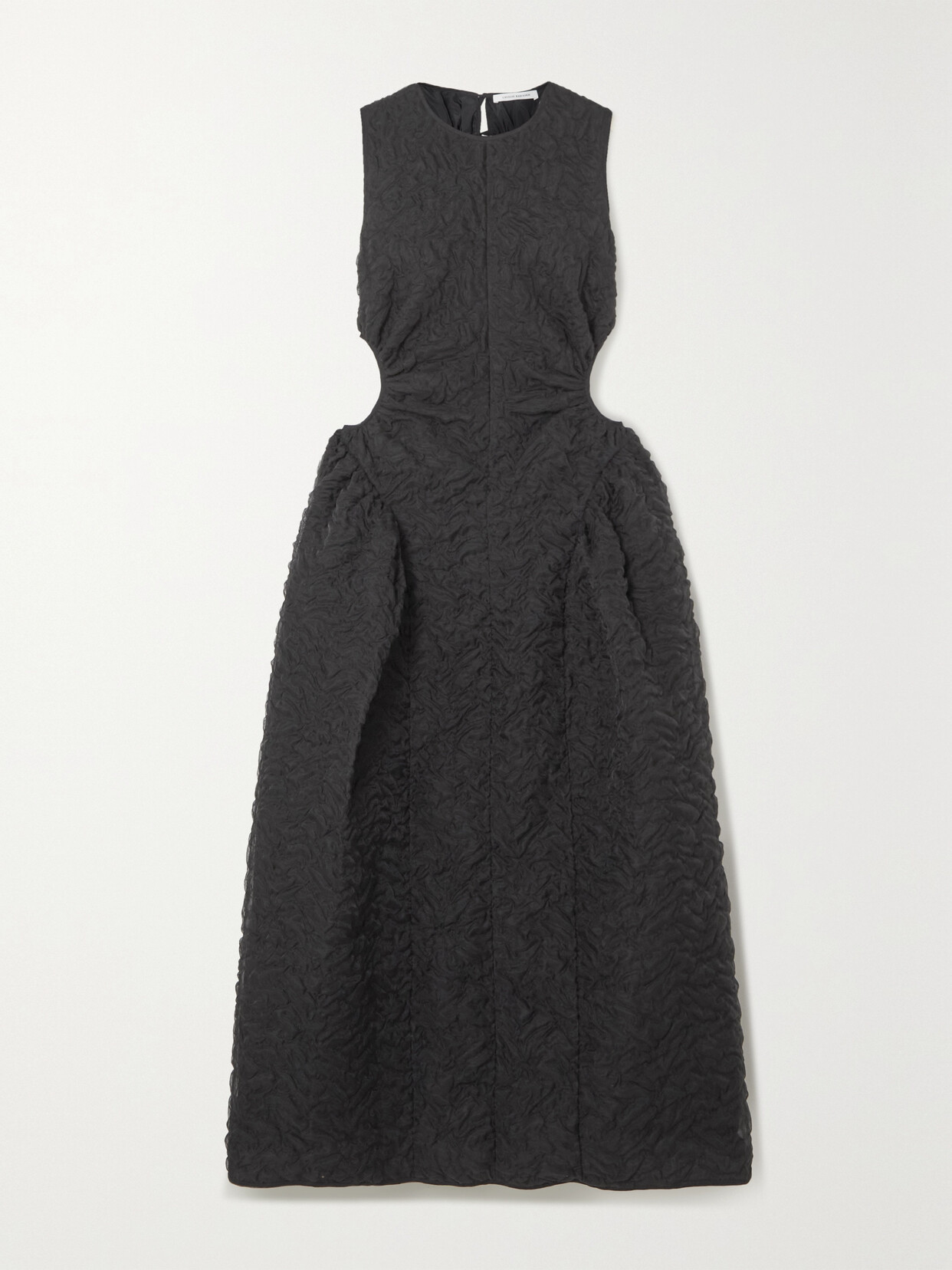 Cecilie Bahnsen - Samara Cutout Matelassé Midi Dress - Black