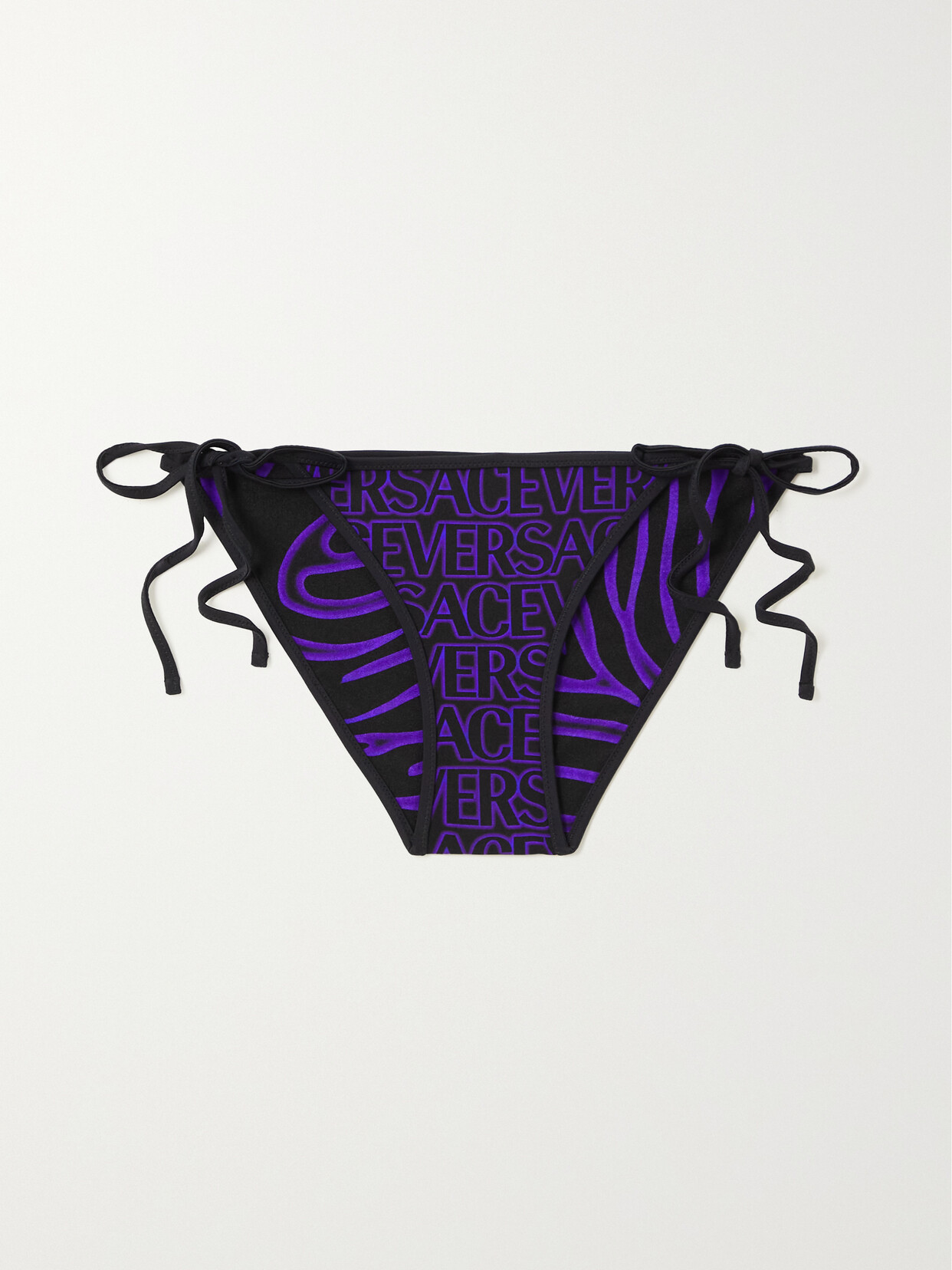 Versace - Reversible Printed Bikini Briefs - Purple