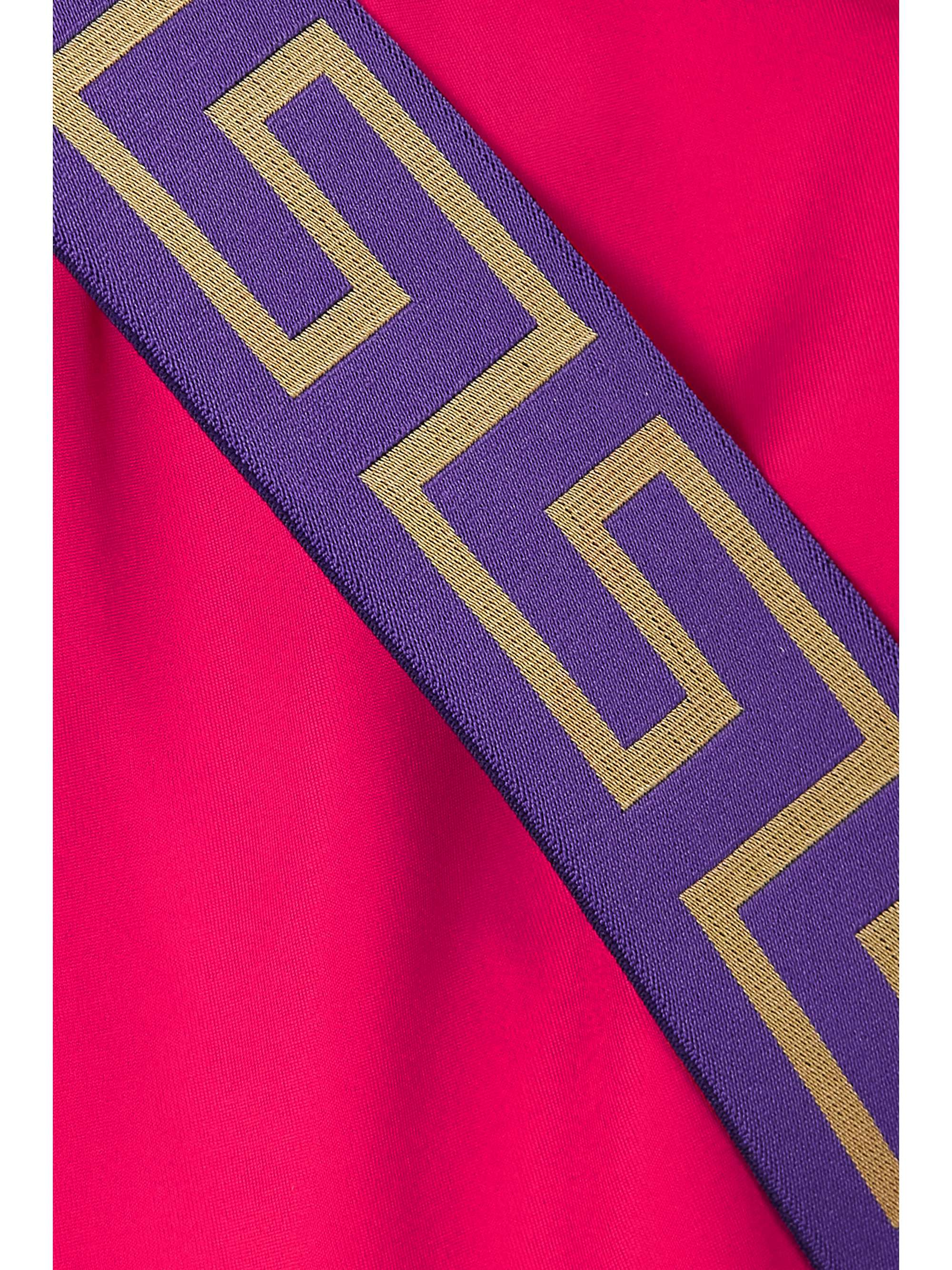 VERSACE Greca jacquard-trimmed swimsuit