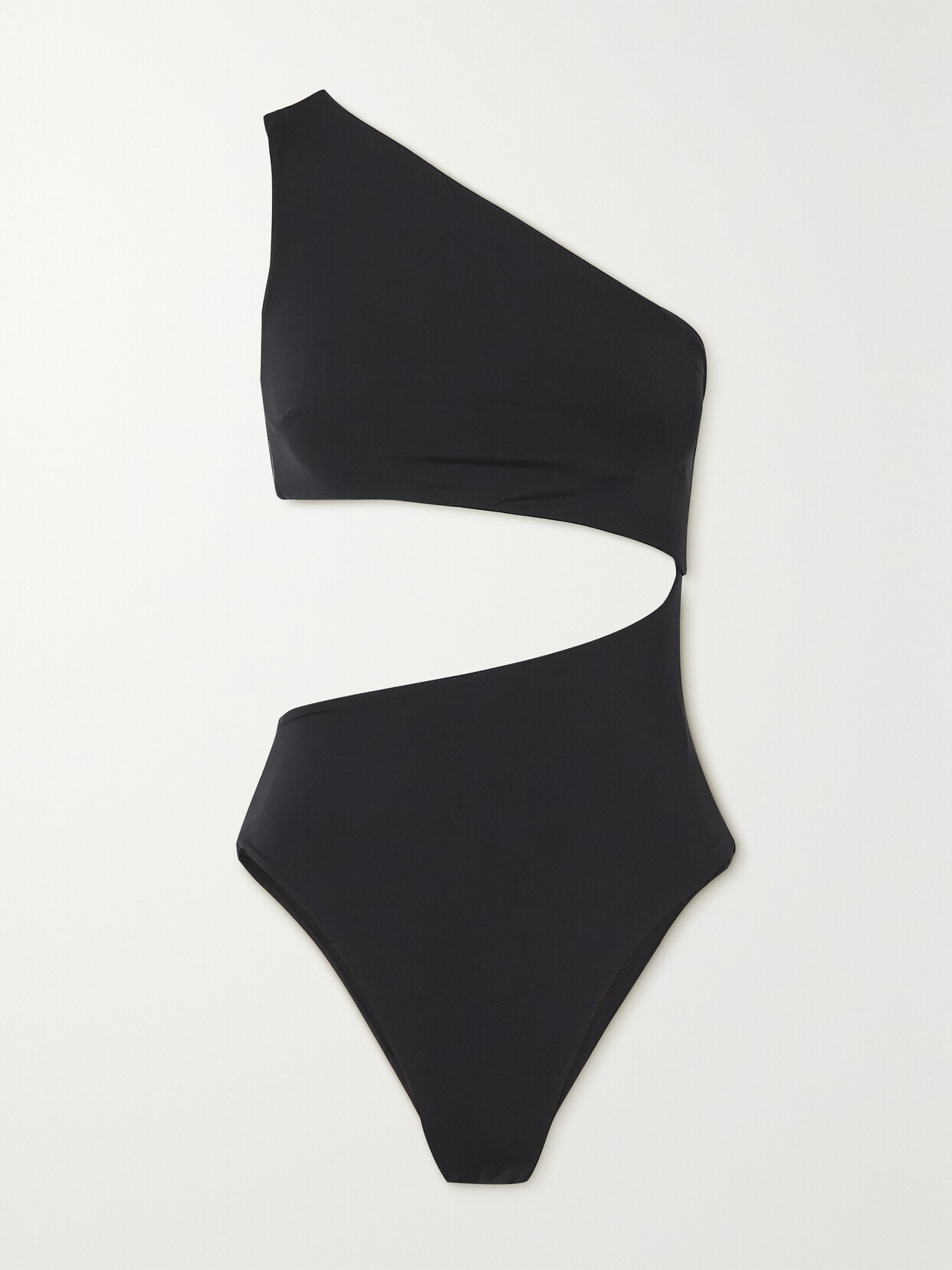 Haight + Net Sustain Tarsila One-shoulder Cutout Swimsuit In Black