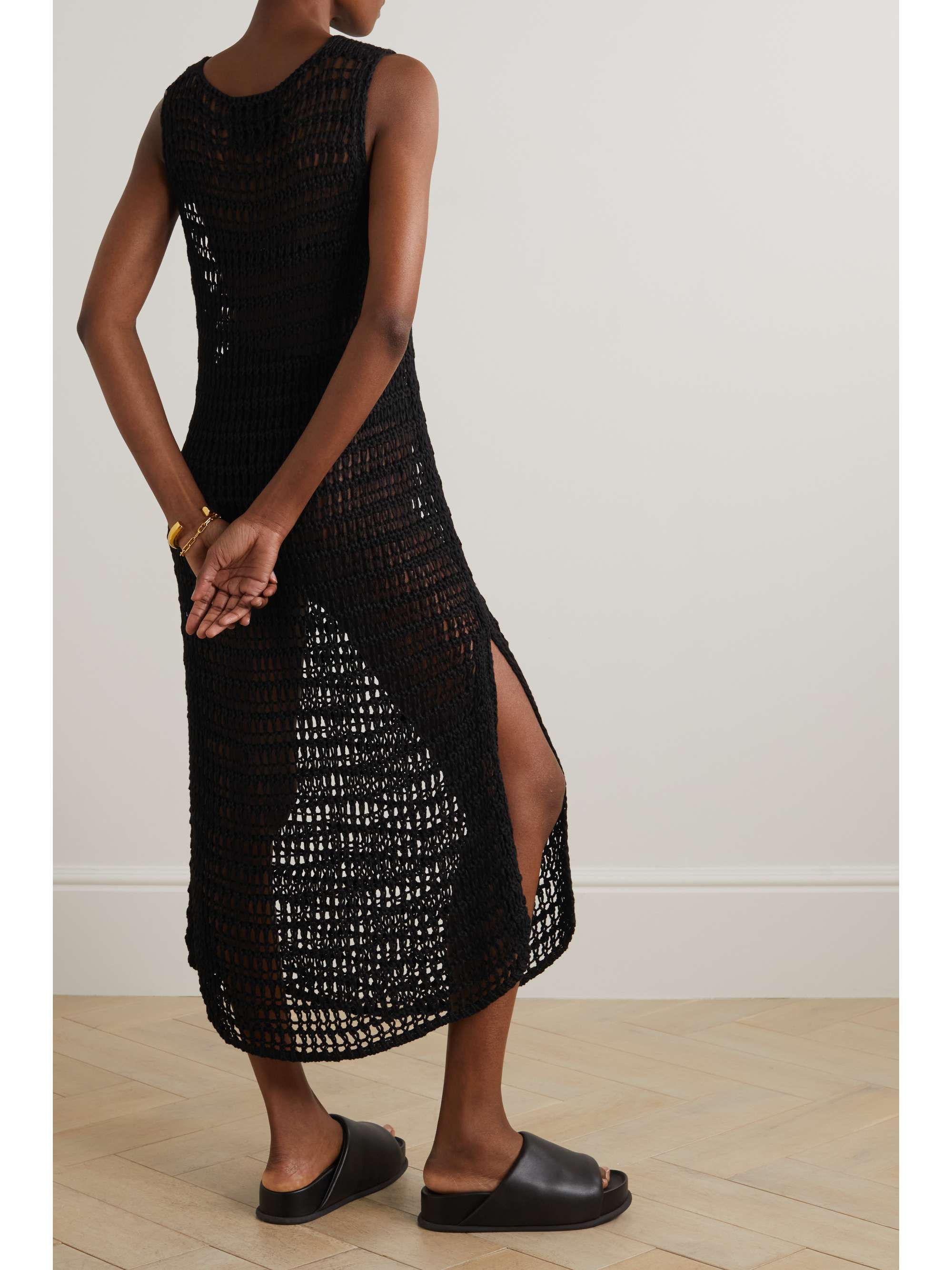 HAIGHT Daniela crochet-knit midi dress