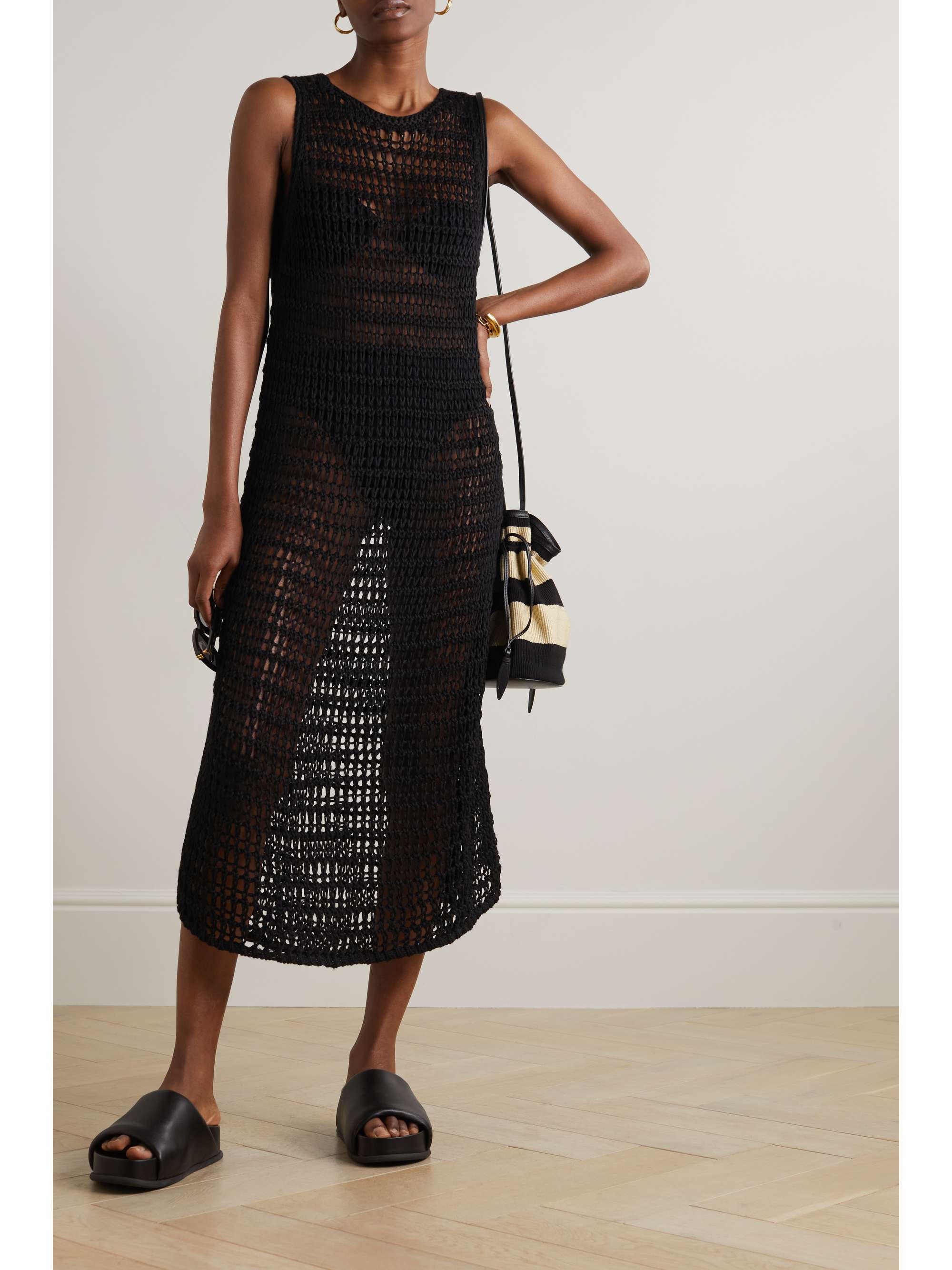 HAIGHT Daniela crochet-knit midi dress