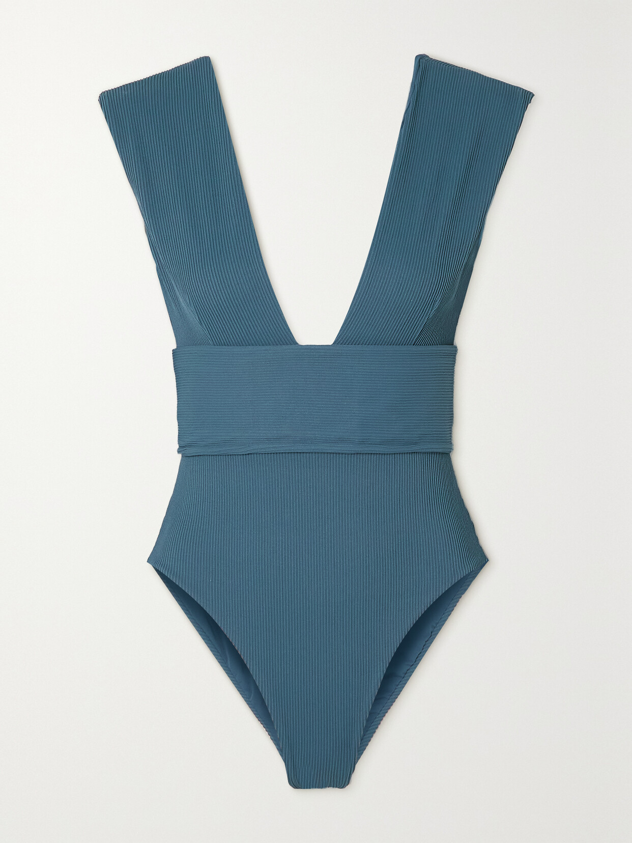 Haight - + Net Sustain Isabel Ribbed Swimsuit - Blue