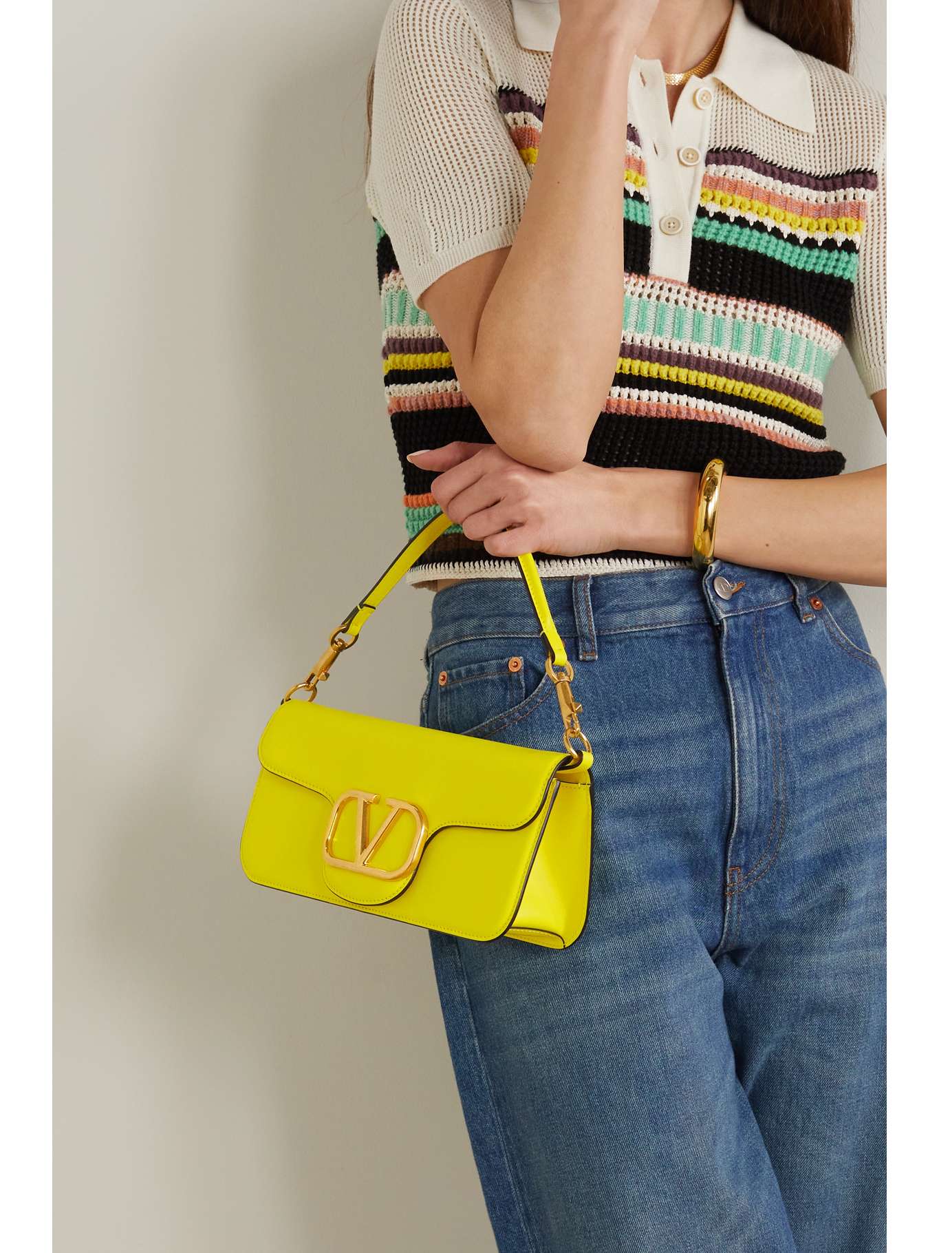 VALENTINO GARAVANI VLOGO leather shoulder bag NETAPORTER