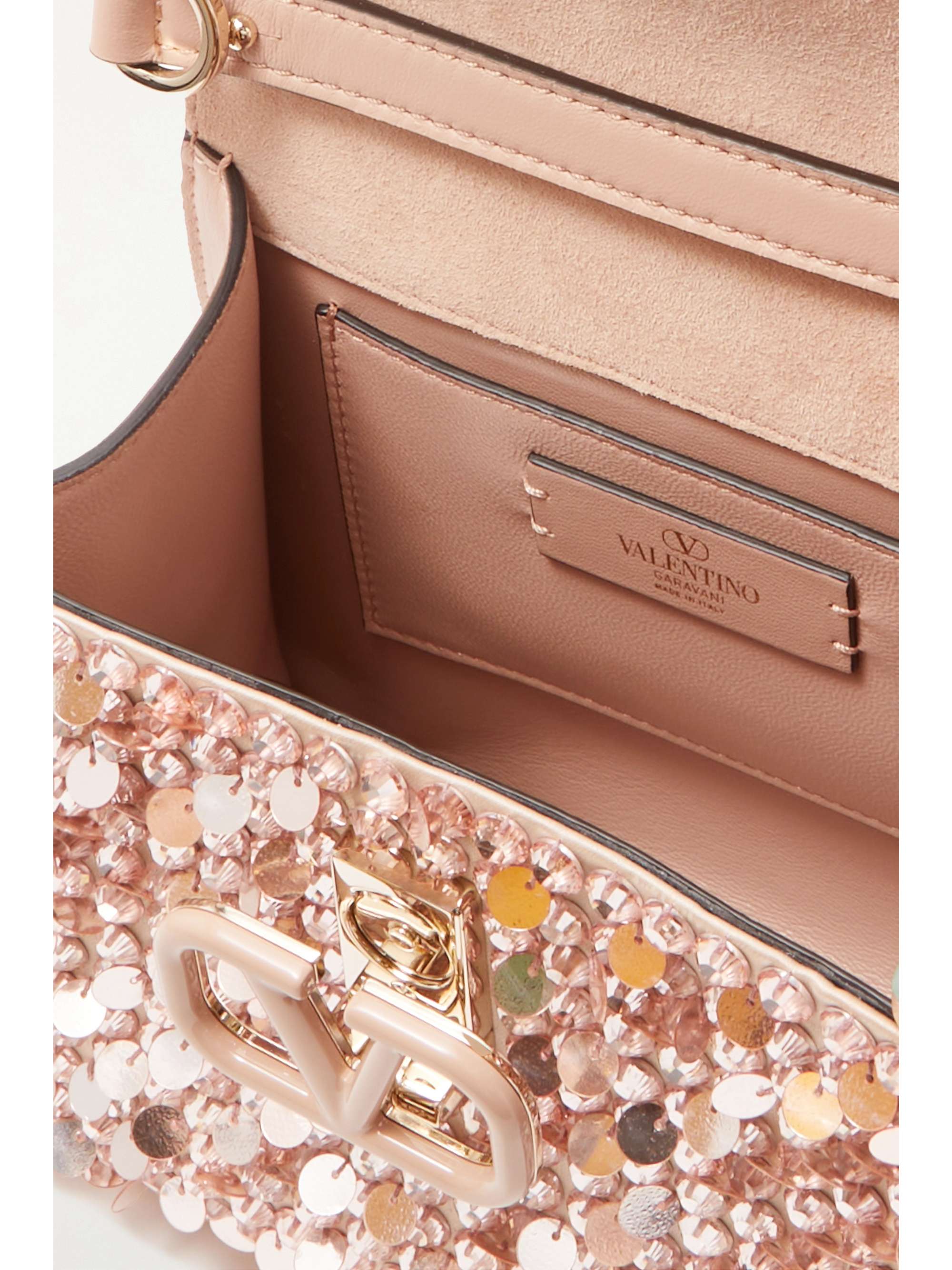 VALENTINO GARAVANI VSLING mini embellished leather shoulder bag NETA