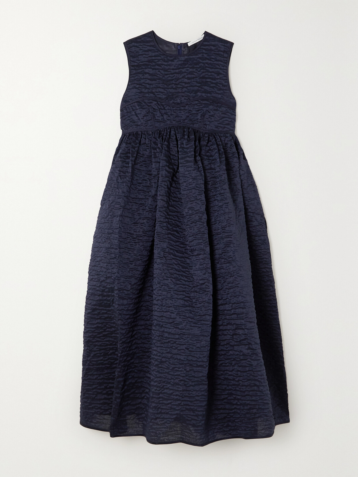 Cecilie Bahnsen - Soleil Matelassé Midi Dress - Blue