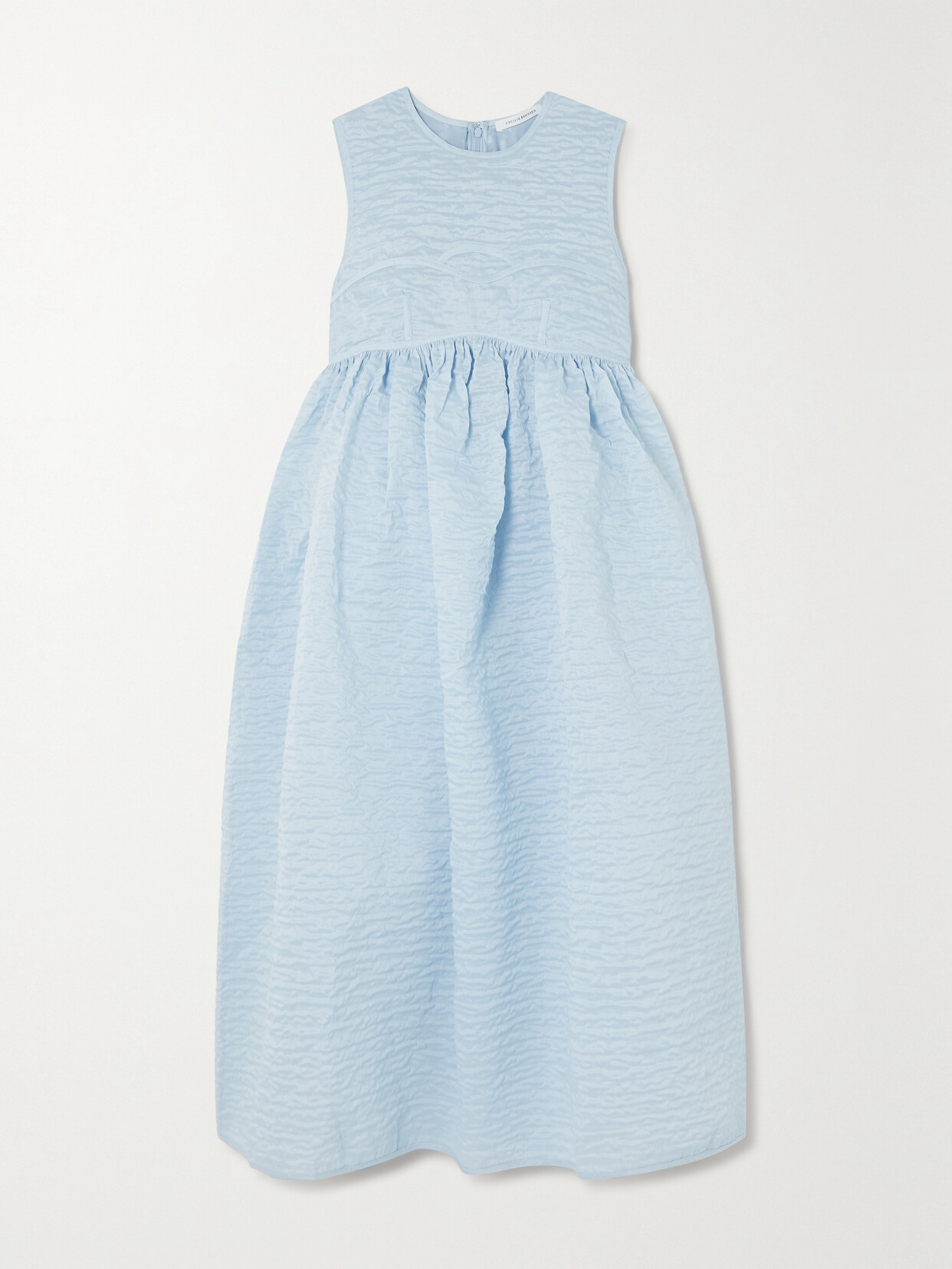 Cecilie Bahnsen Soleil Matelassé Midi Dress - Blue