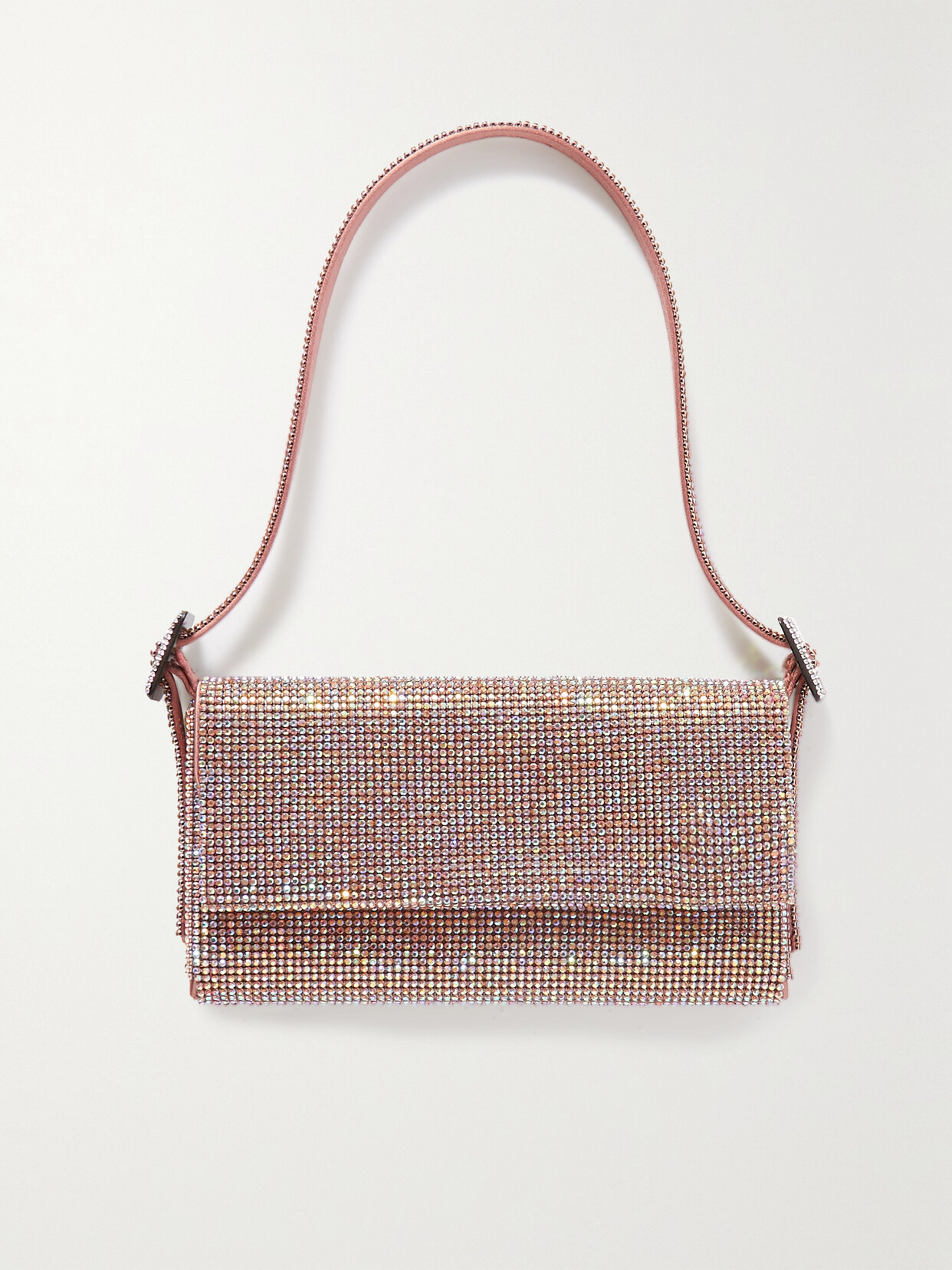 Benedetta Bruzziches - Vittisima Crystal-embellished Satin Shoulder Bag - Gold