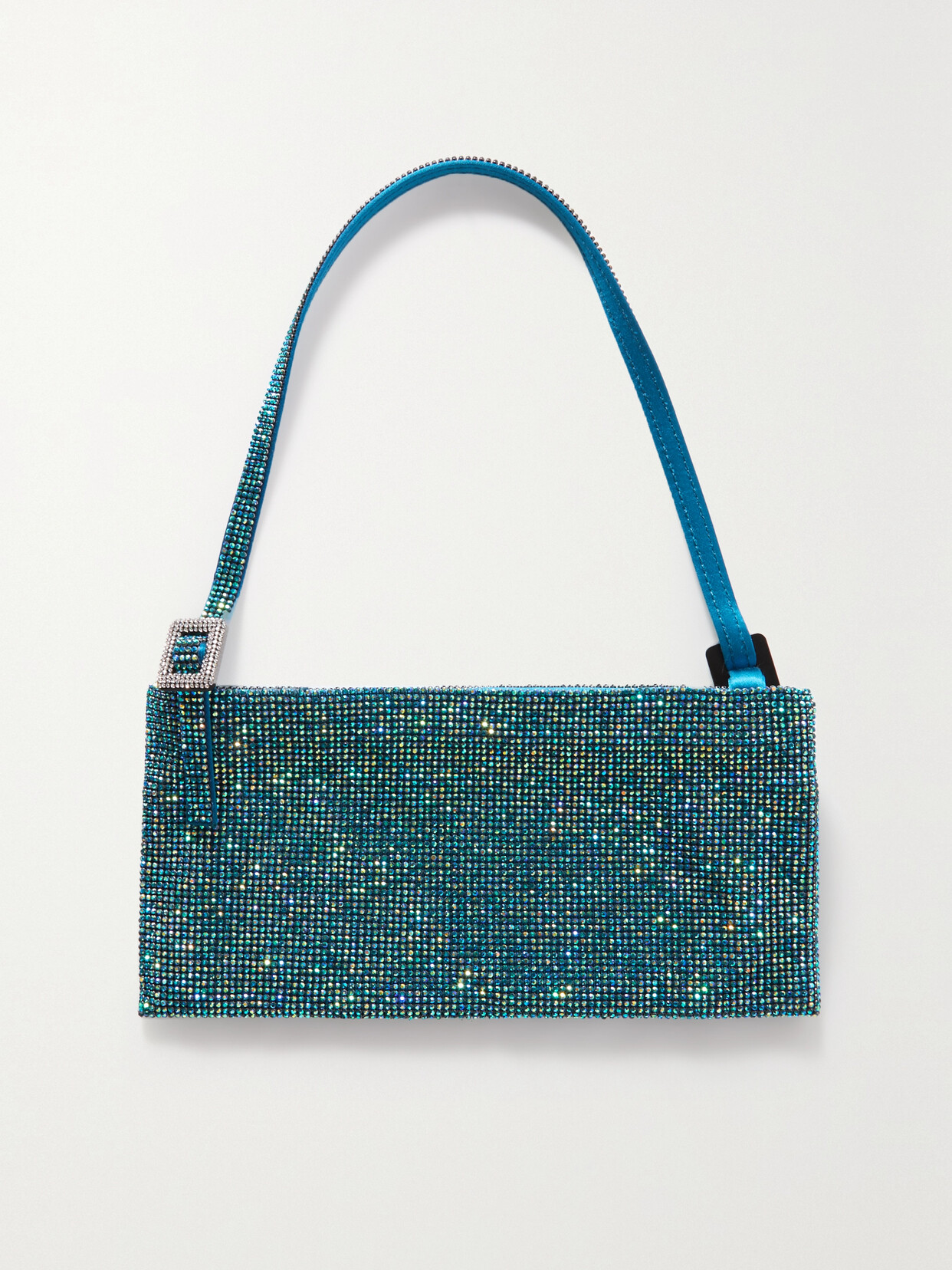 Benedetta Bruzziches - Your Best Friend La Grande Crystal-embellished Silk-satin Shoulder Bag - Blue