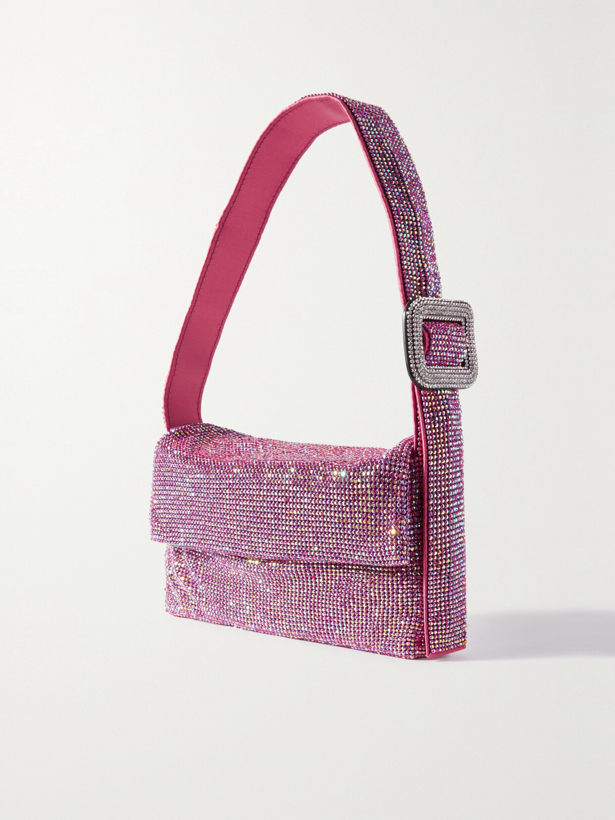 Benedetta Bruzziches Vitty La Mignon Crystal-embellished Satin Shoulder Bag