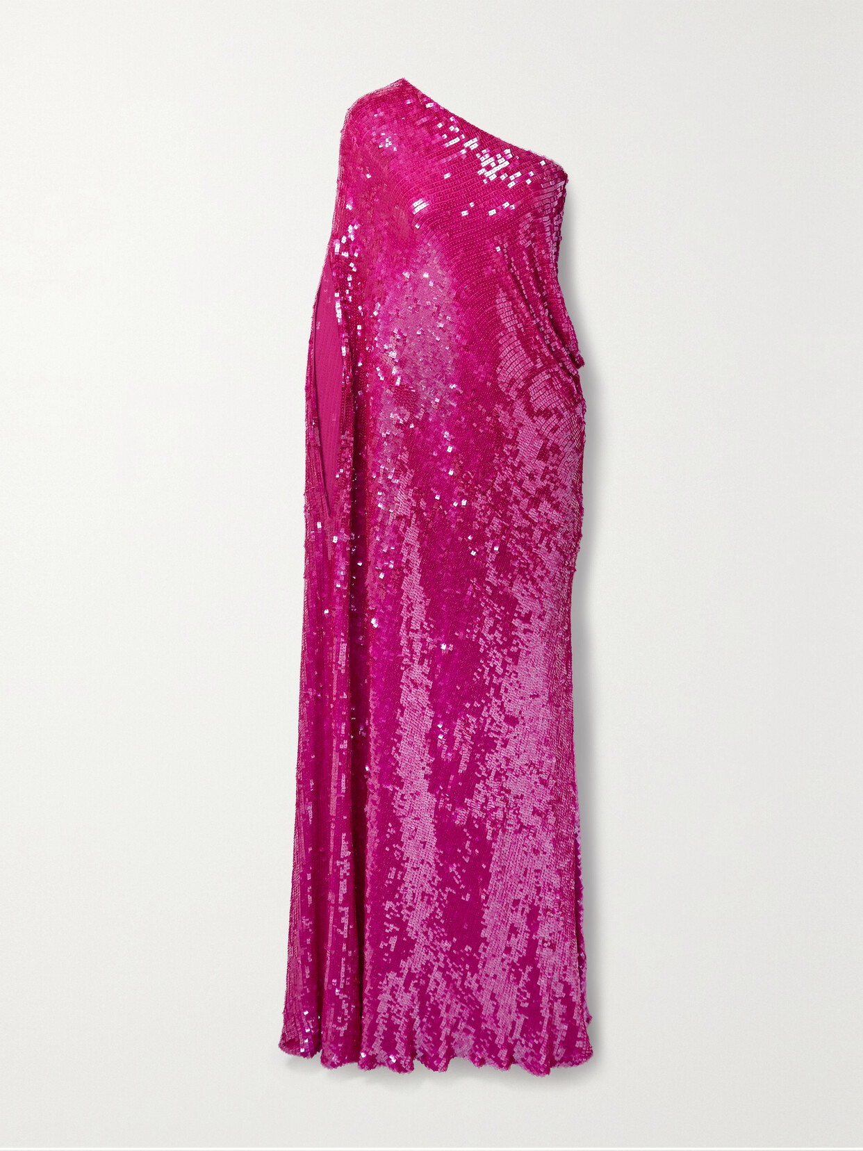 Ashish - One-shoulder Sequined Georgette Gown - Purple