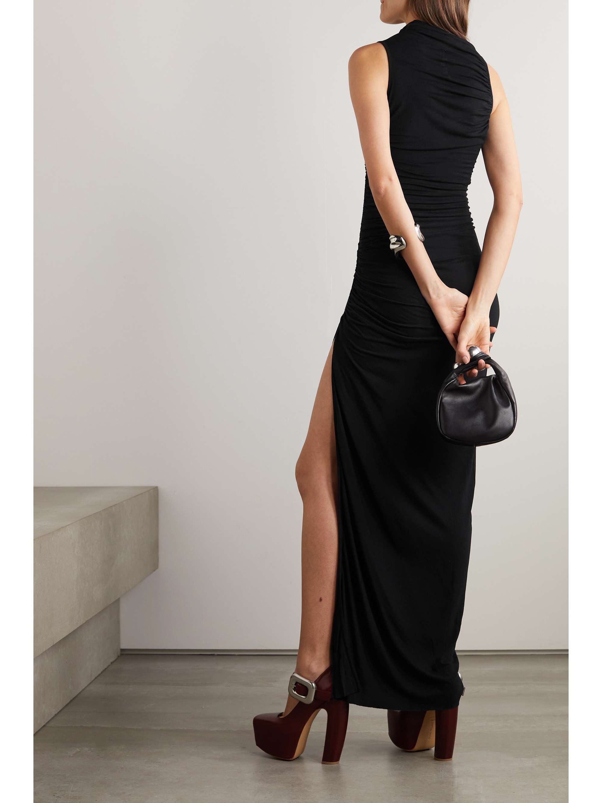 RICK OWENS Svita ruched jersey maxi dress