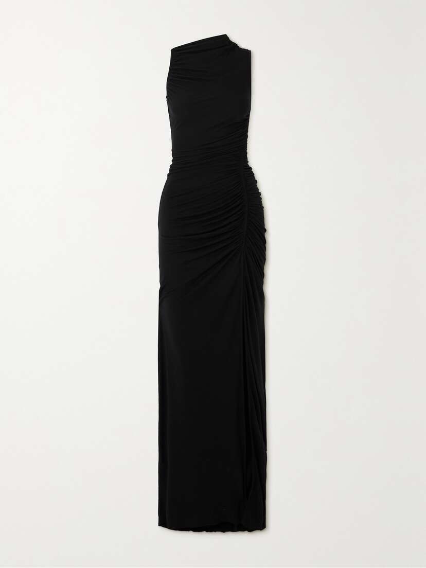 Rick Owens Svita Ruched Jersey Maxi Dress