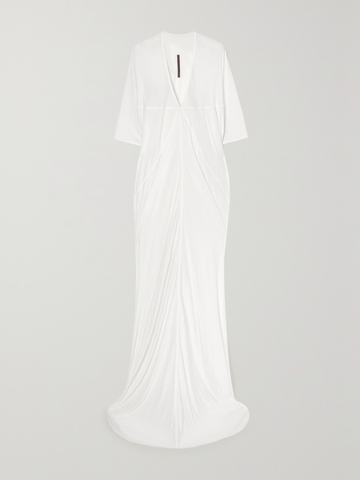 Rick Owens Draped Jersey Maxi Dress In Ivory