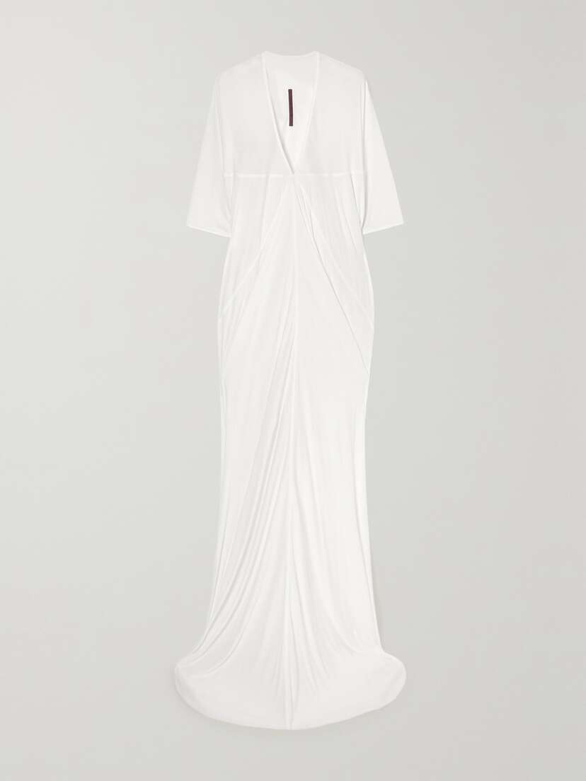 Rick Owens Draped Jersey Maxi Dress