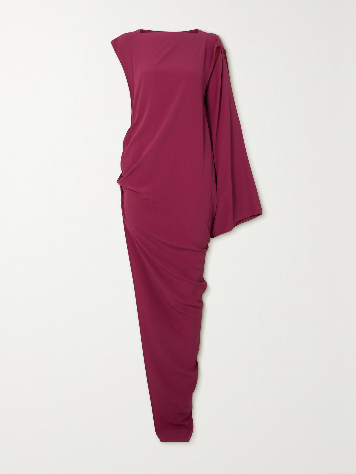 Rick Owens - Edfu One-sleeve Draped Crepe De Chine Gown - Pink