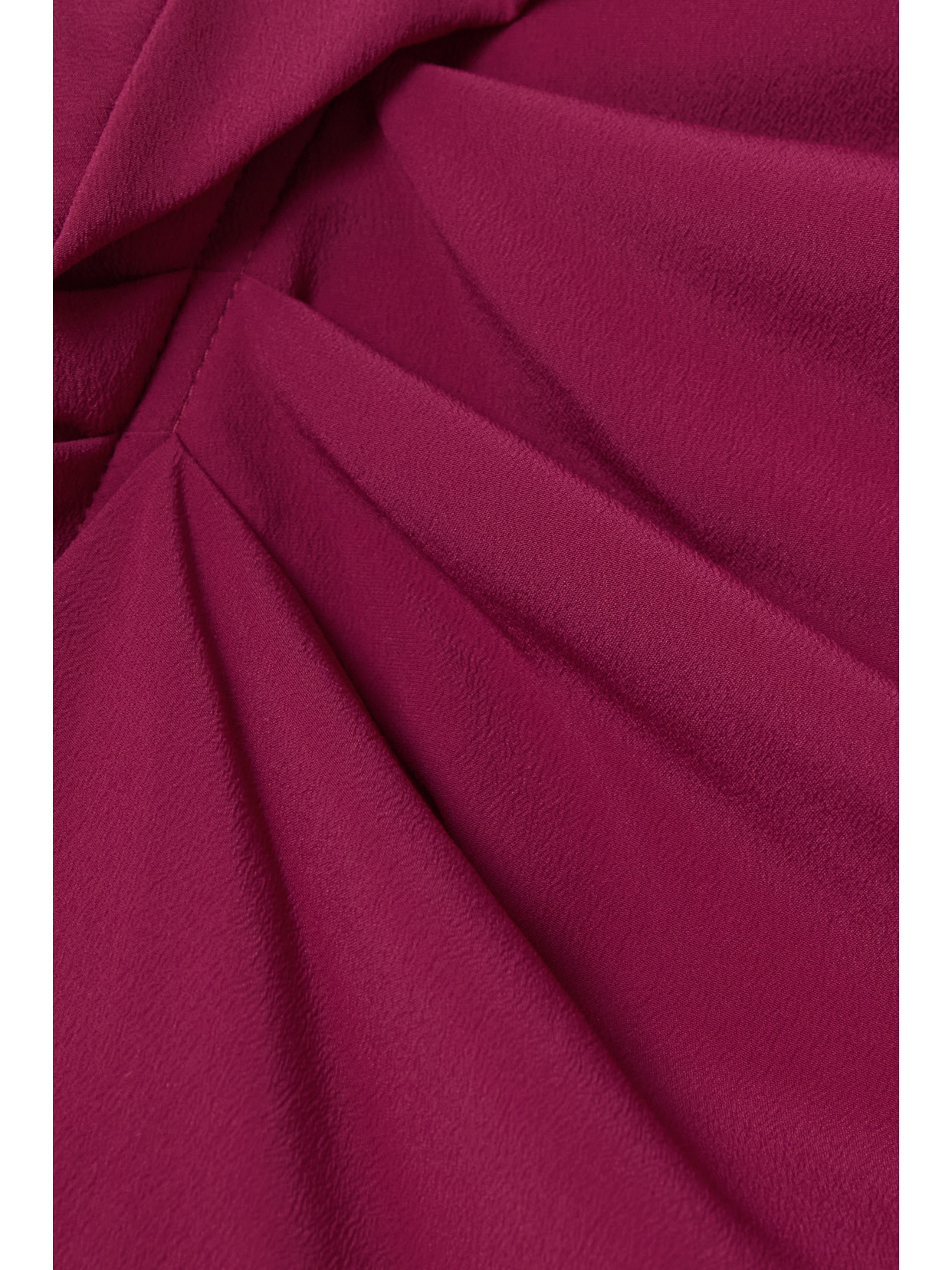Gathered Asymmetric Crepe Maxi