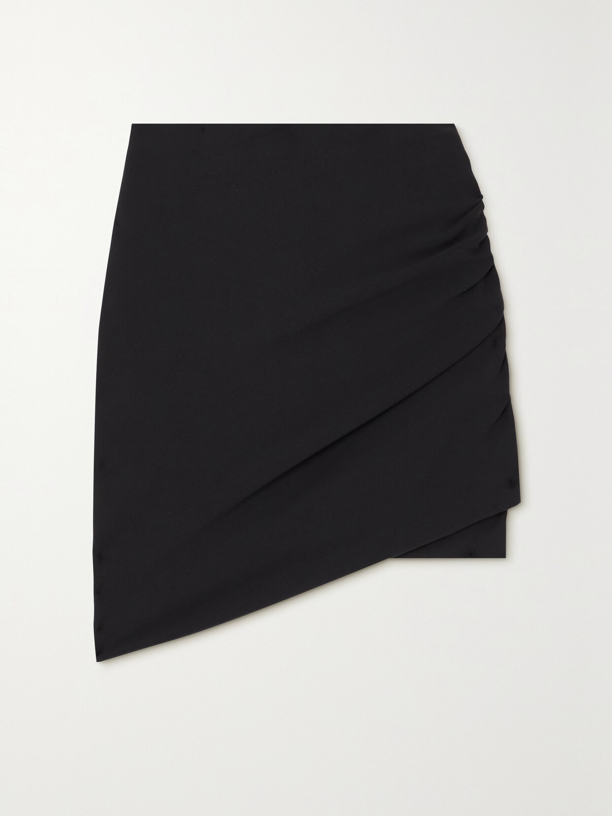 Rick Owens - Jade Asymmetric Ruched Neoprene Skirt - Black