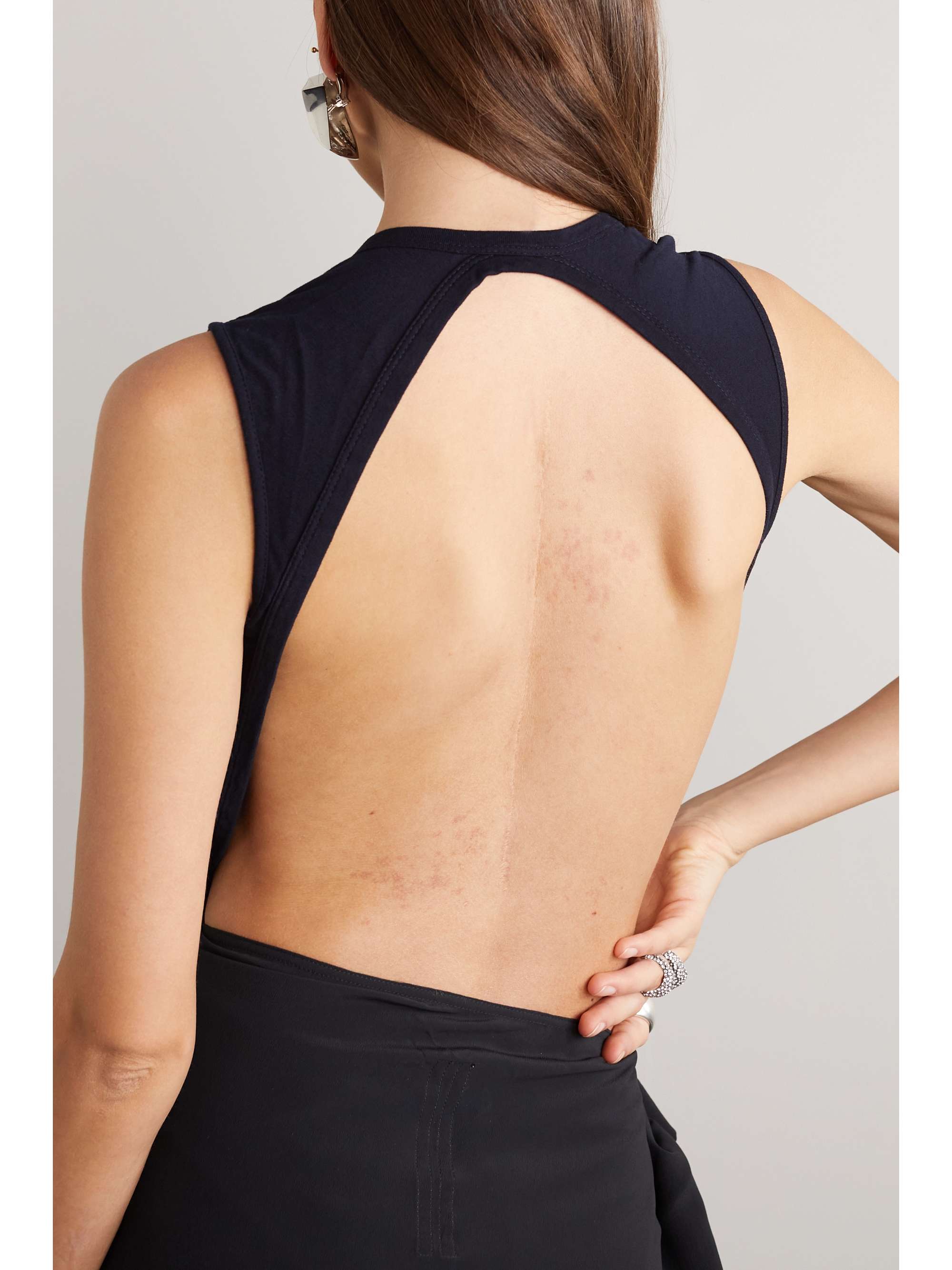 RICK OWENS Gia open-back jersey bodysuit