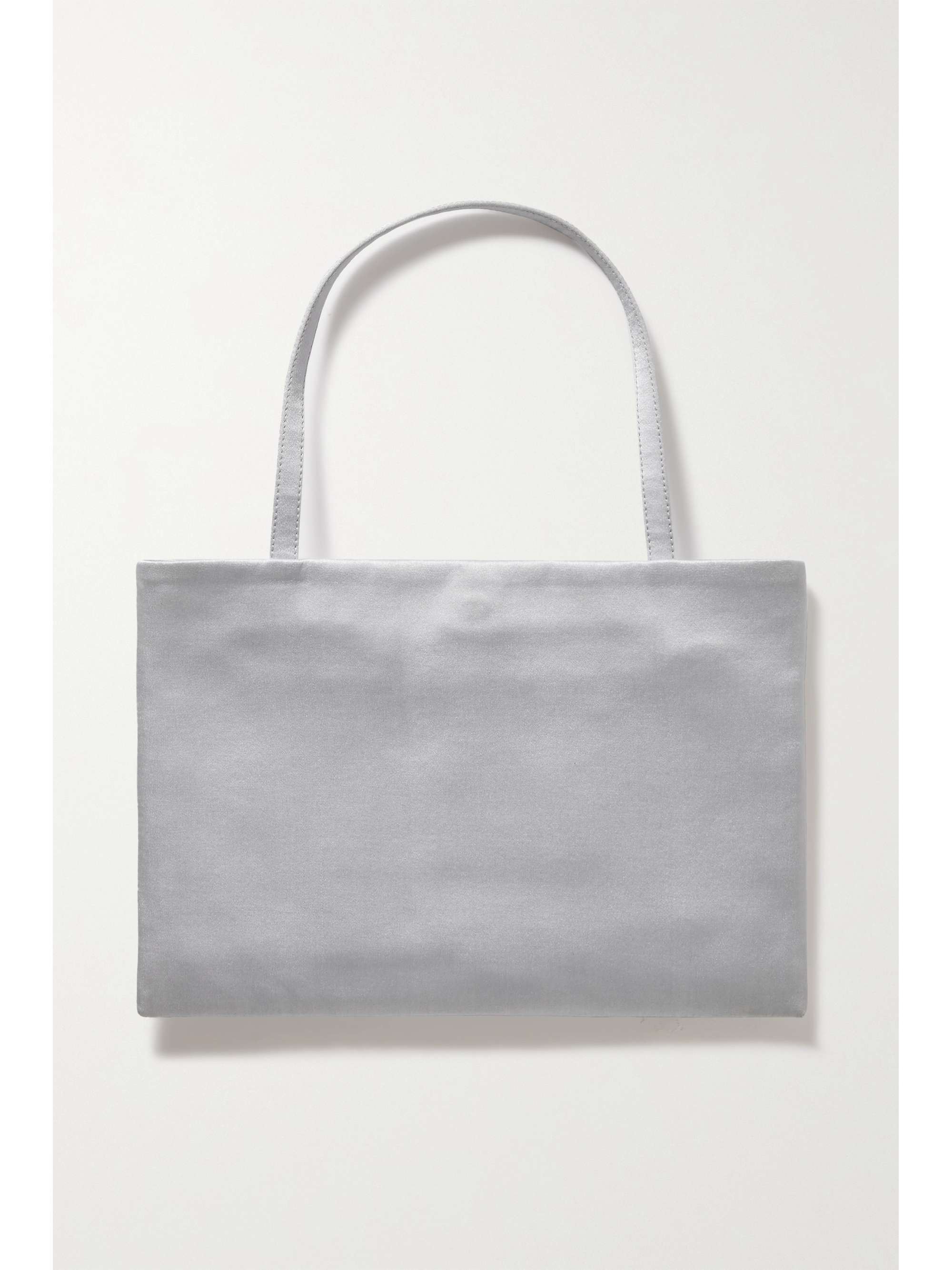 Small satin tote bag with crystals