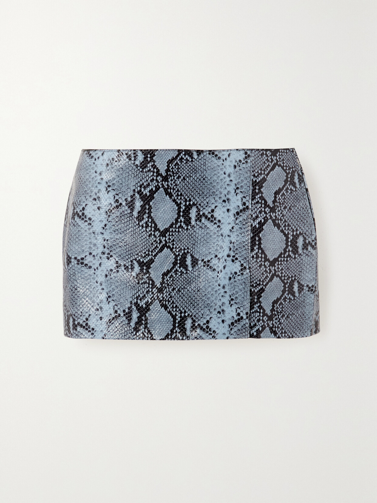 16ARLINGTON MINERVA SNAKE-EFFECT LEATHER MINI SKIRT