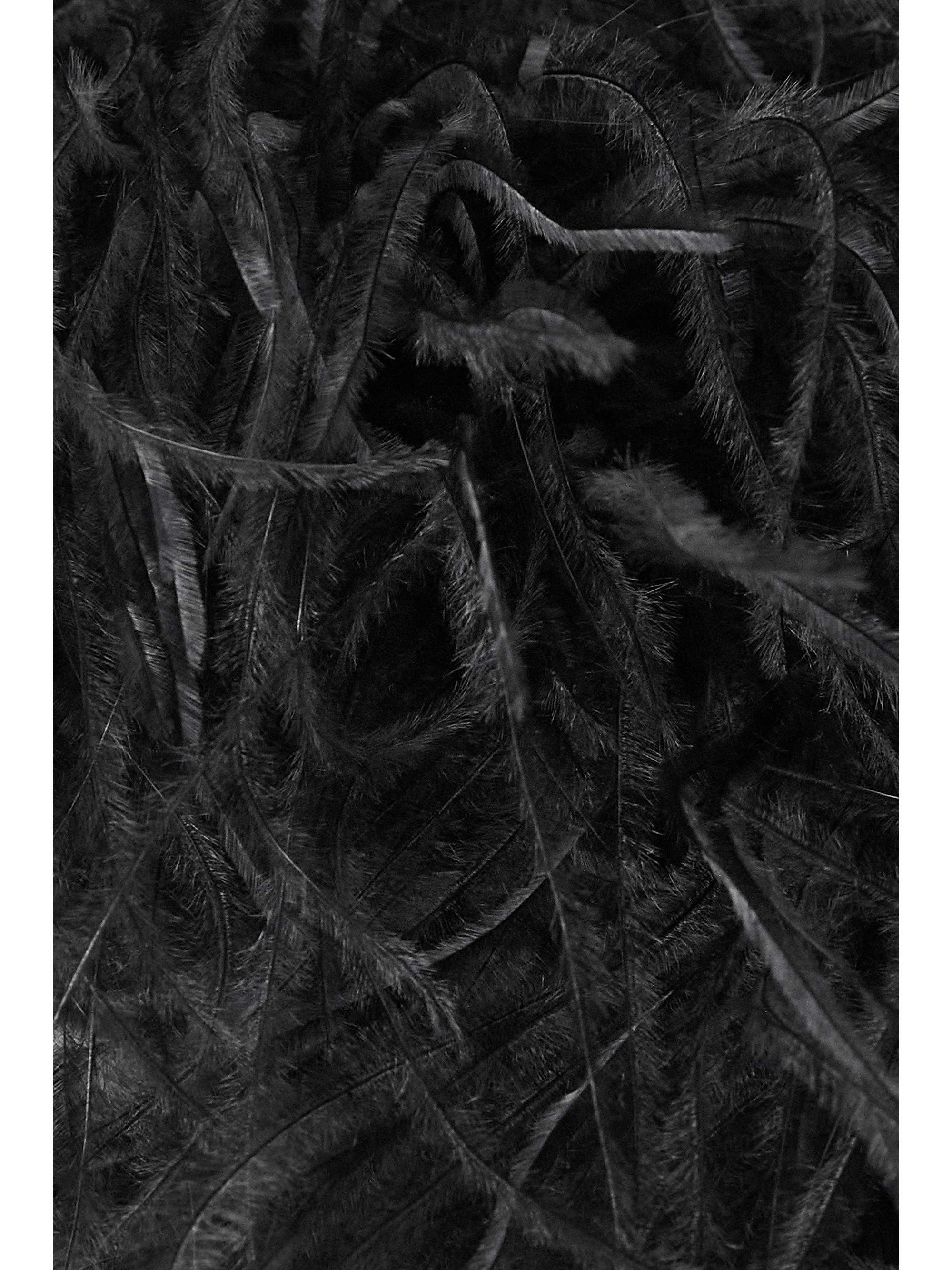 16ARLINGTON Flora open-back feather-trimmed crepe gown