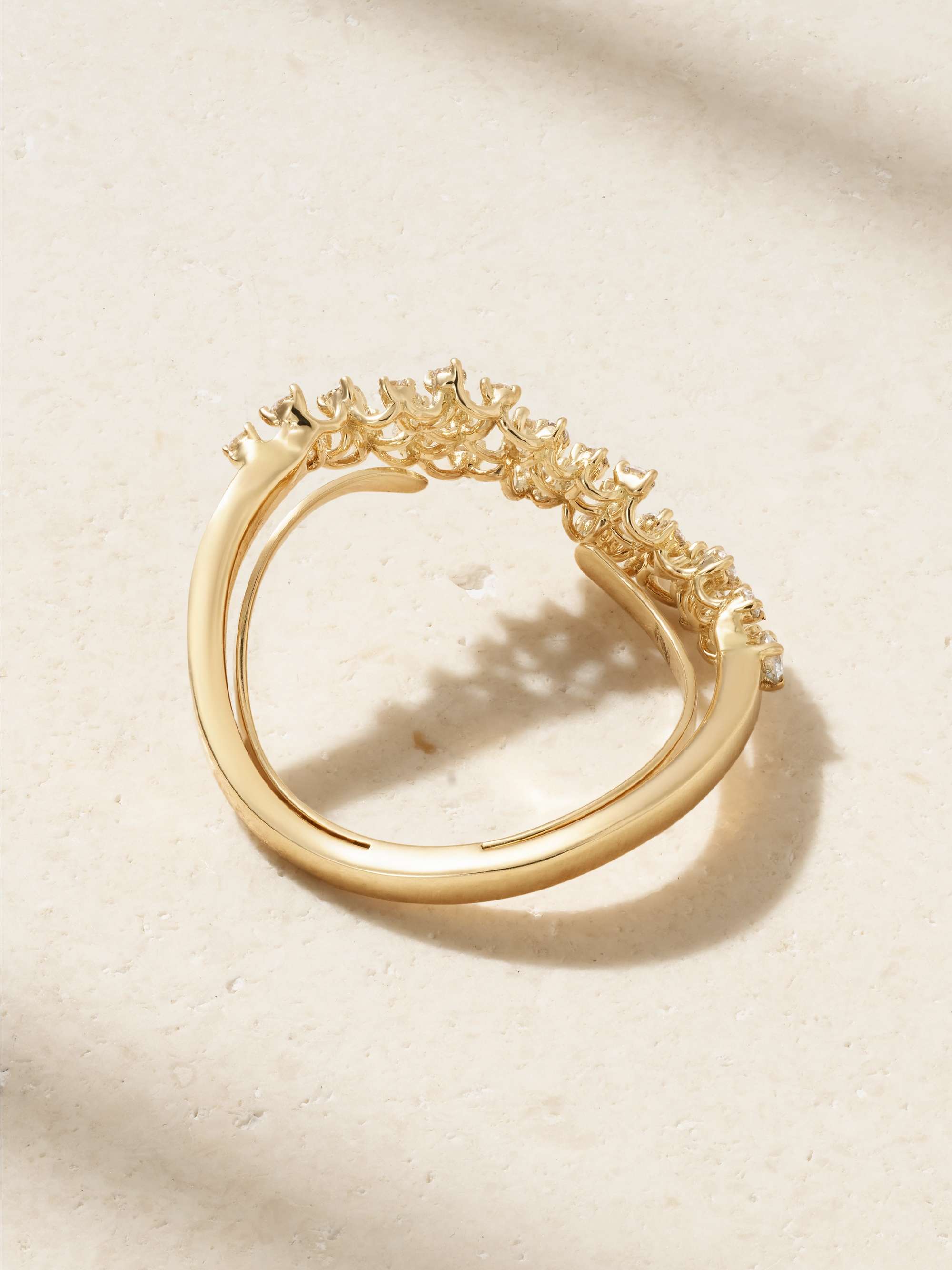 ANANYA Scatter 18-karat gold diamond ring